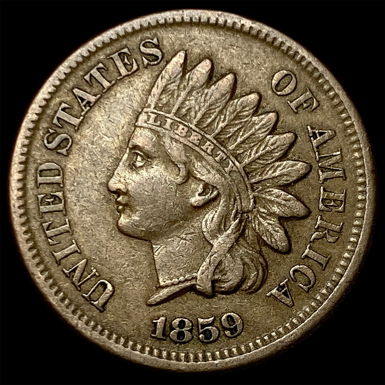 1859 Indian Head Cent NEARLY UNCIRCULATED (1 of 2)