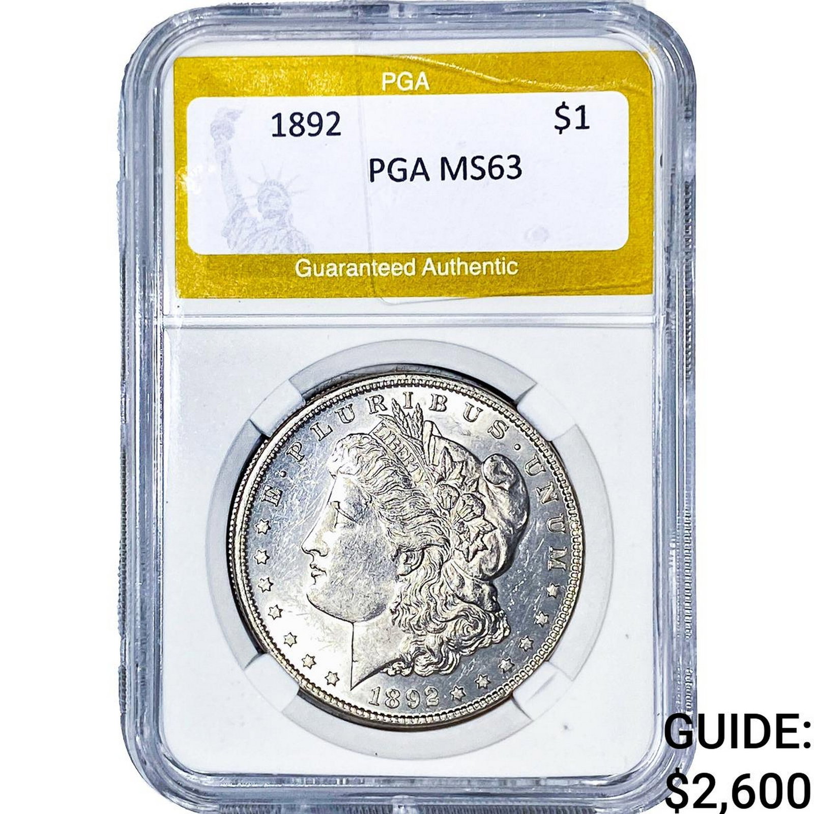 1892 Morgan Silver Dollar PGA MS63 (1 of 2)
