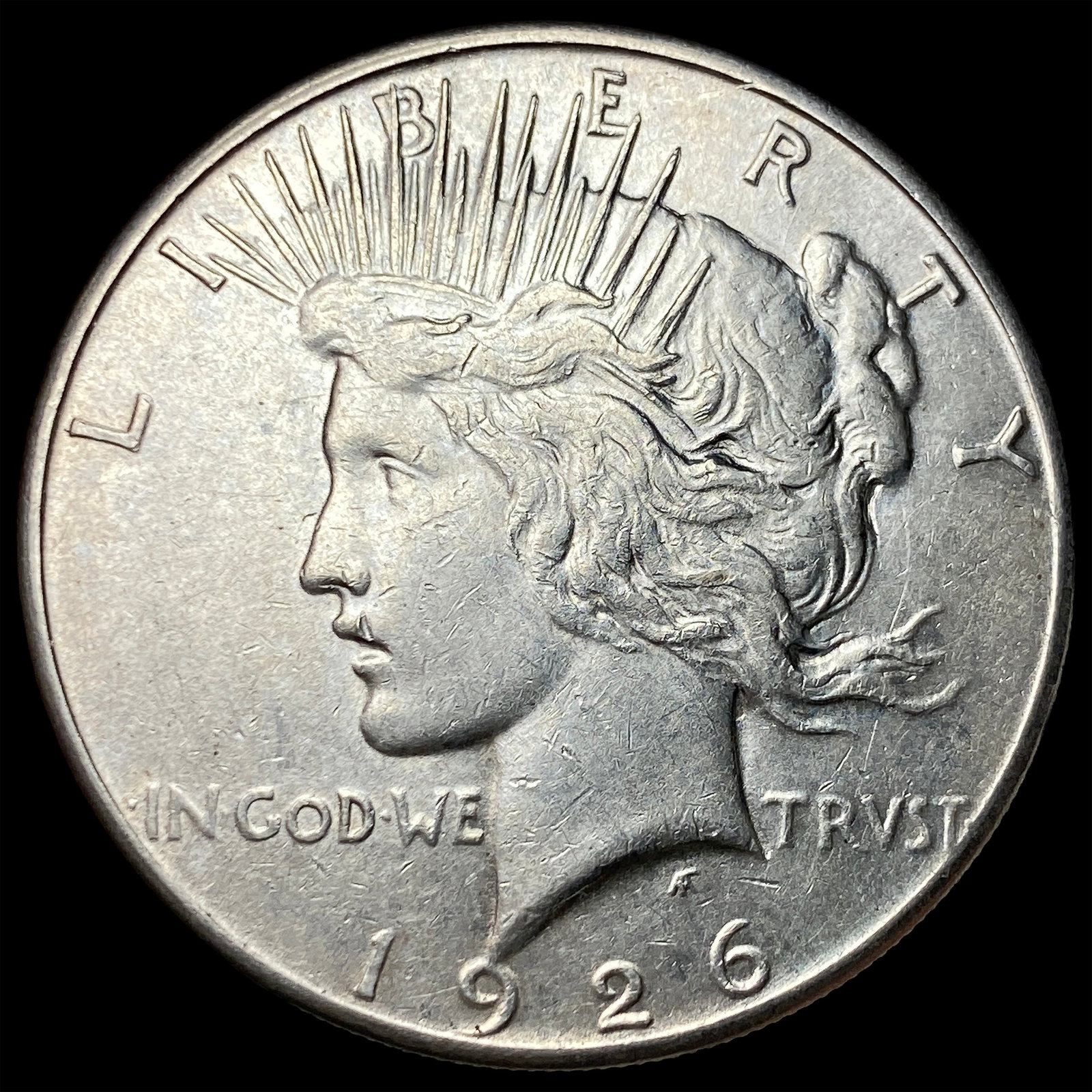 1926-S Silver Peace Dollar NEARLY UNCIRCULATED: 1926-S Silver Peace Dollar NEARLY UNCIRCULATED