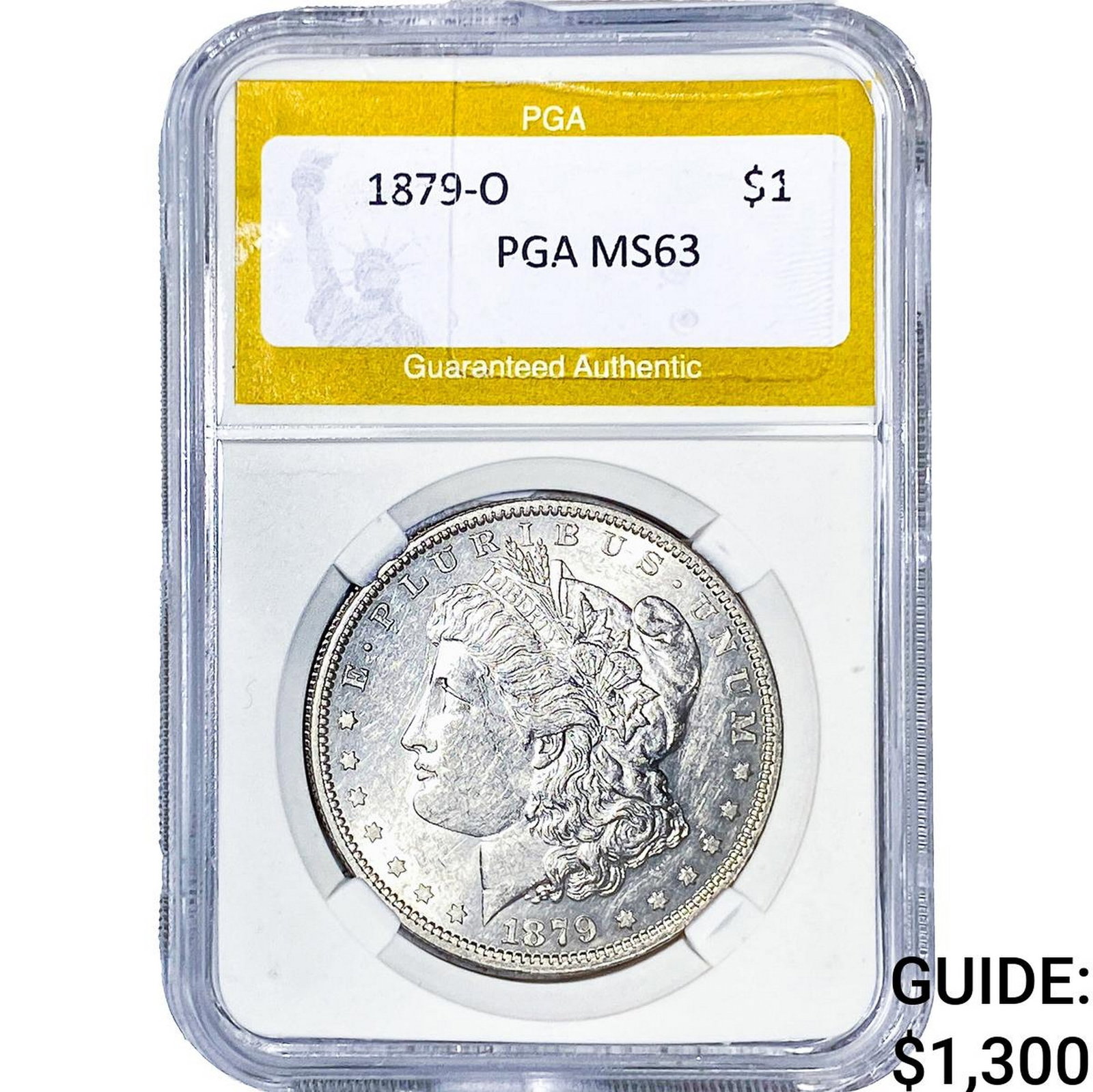 1879-O Morgan Silver Dollar PGA MS63: 1879-O Morgan Silver Dollar PGA MS63