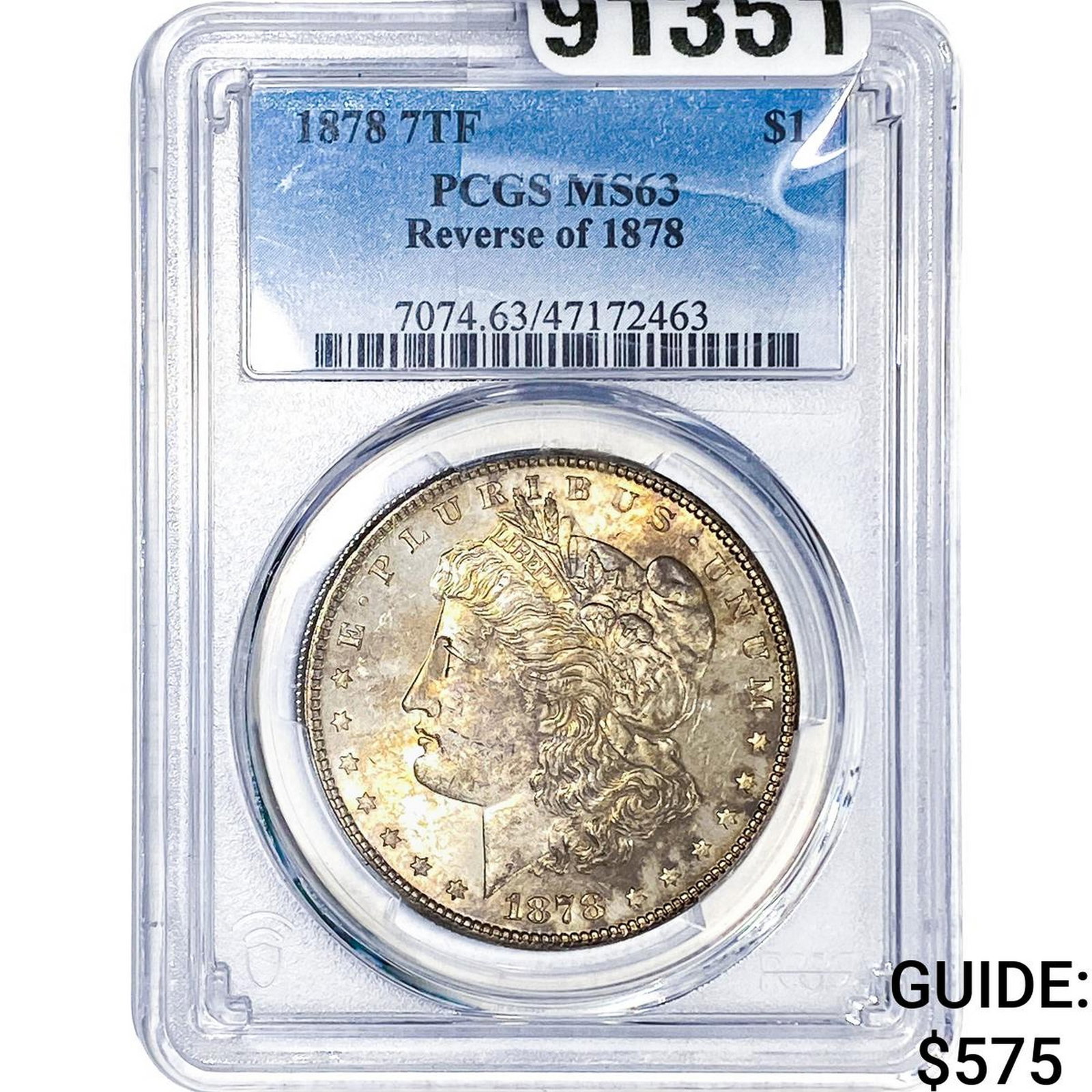 1878 Morgan Silver Dollar PCGS MS63 REV 78 (1 of 2)