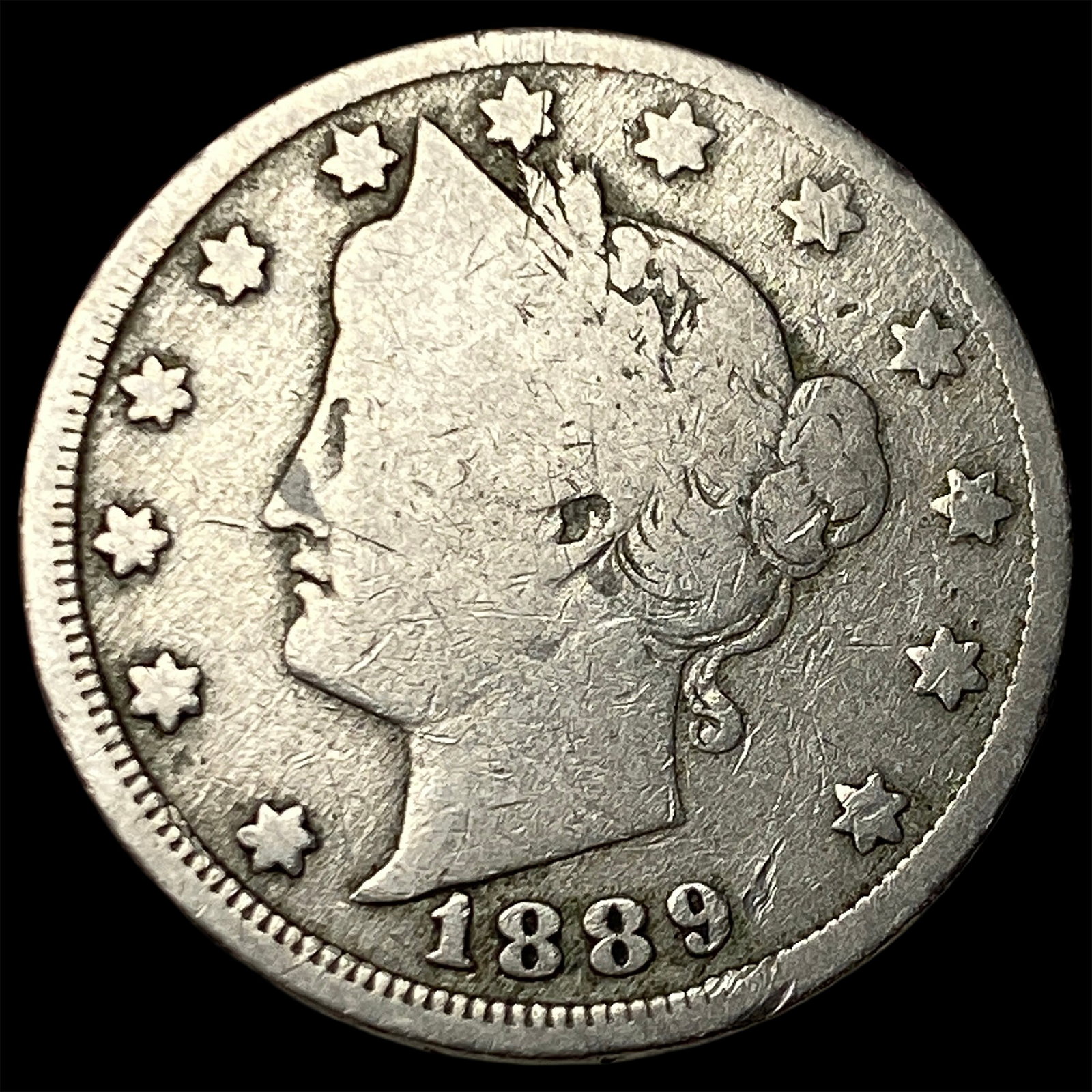 1889 Liberty Head Nickel NICELY CIRCULATED: 1889 Liberty Head Nickel NICELY CIRCULATED