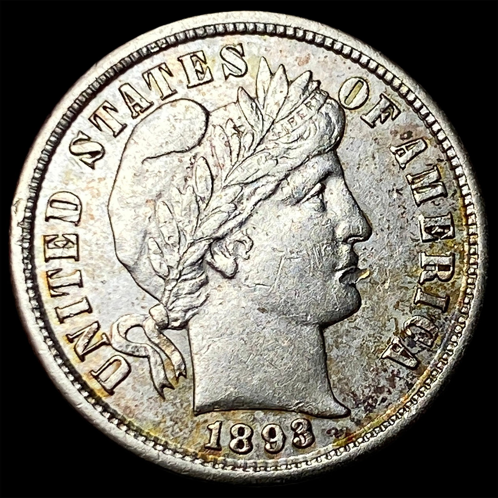 1893-S Silver Barber Dime CLOSELY UNCIRCULATED: 1893-S Silver Barber Dime CLOSELY UNCIRCULATED