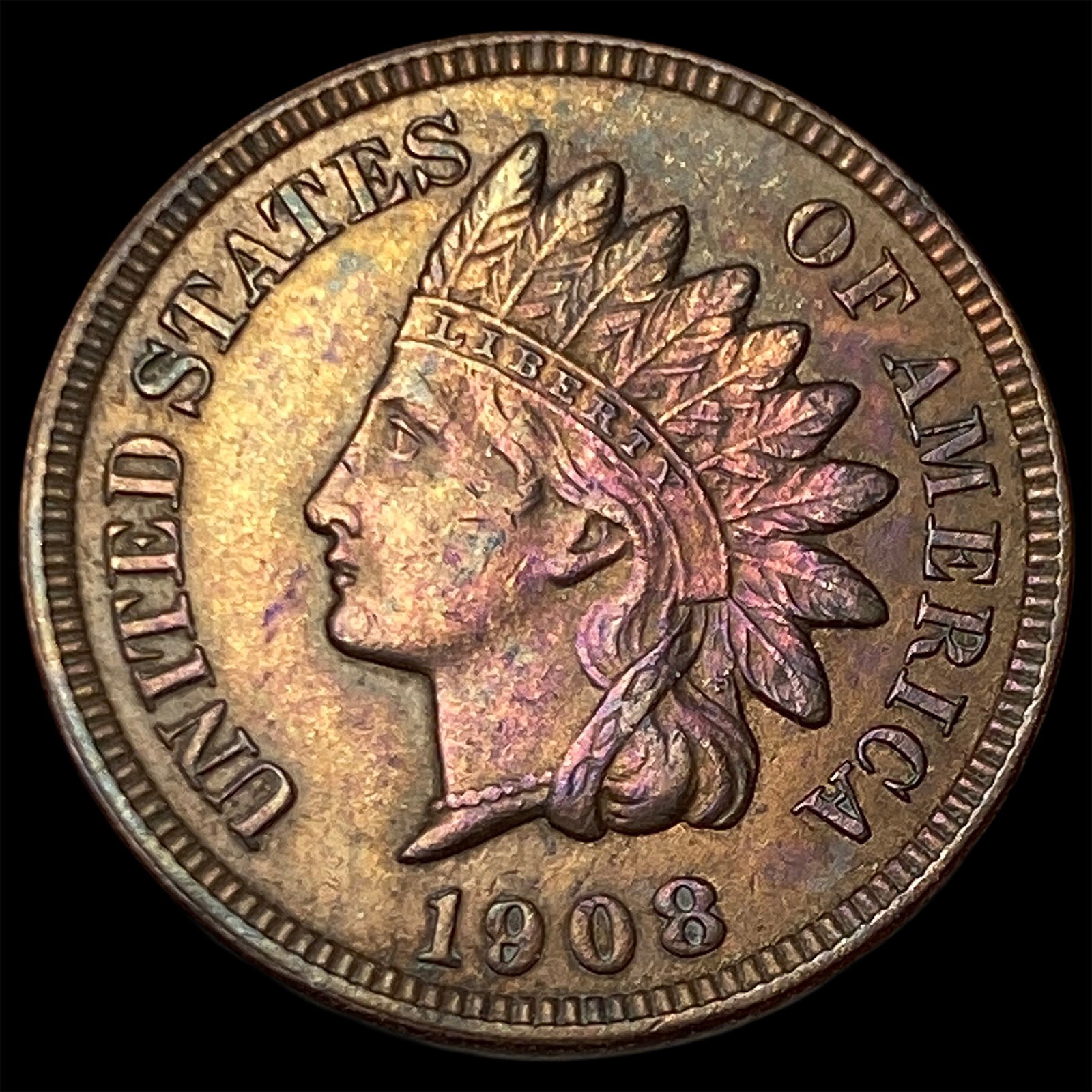 1908 Indian Head Cent CLOSELY UNCIRCULATED (1 of 2)