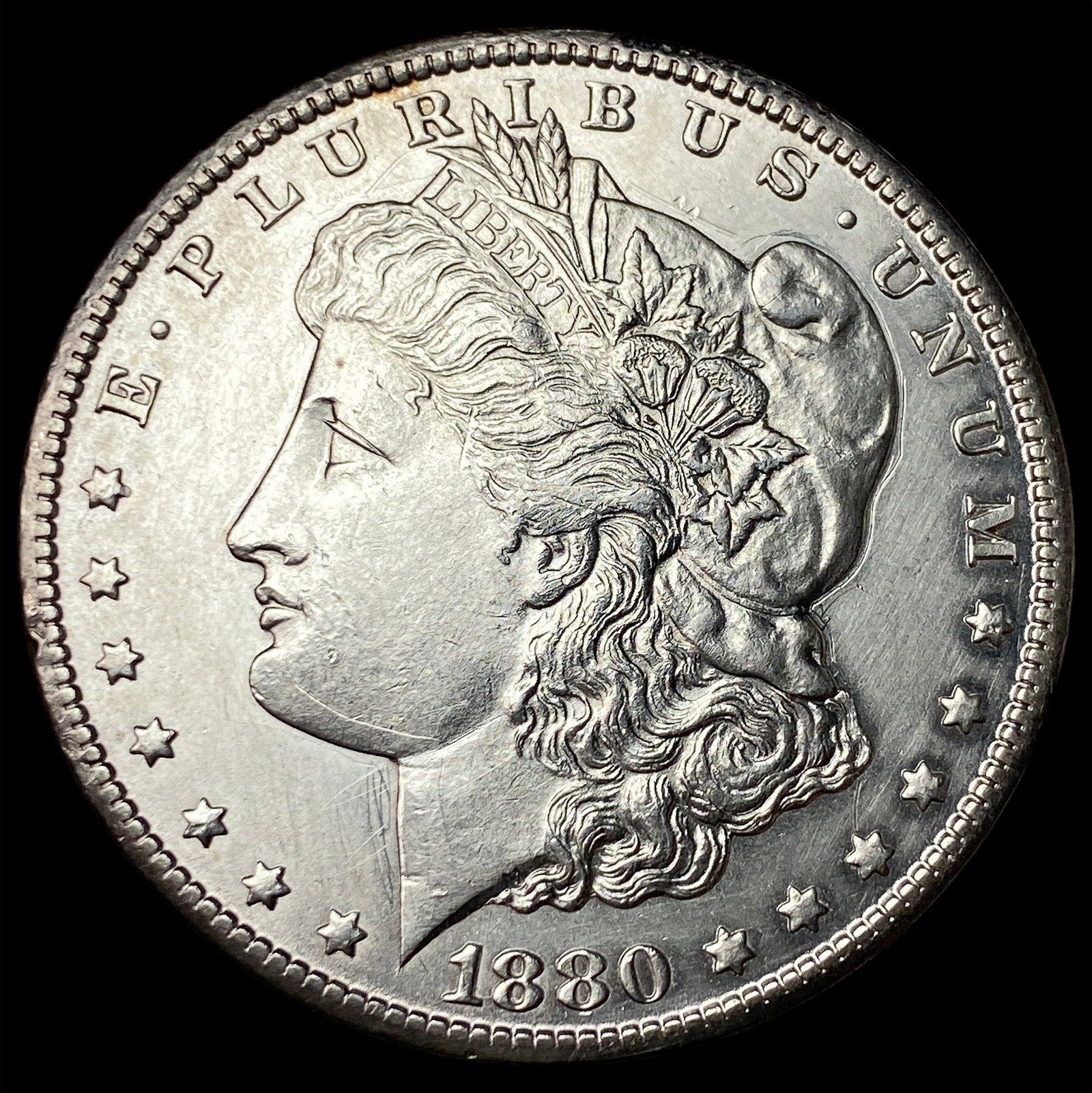 1880-CC Silver Morgan Dollar CLOSELY UNCIRCULATED: 1880-CC Silver Morgan Dollar CLOSELY UNCIRCULATED