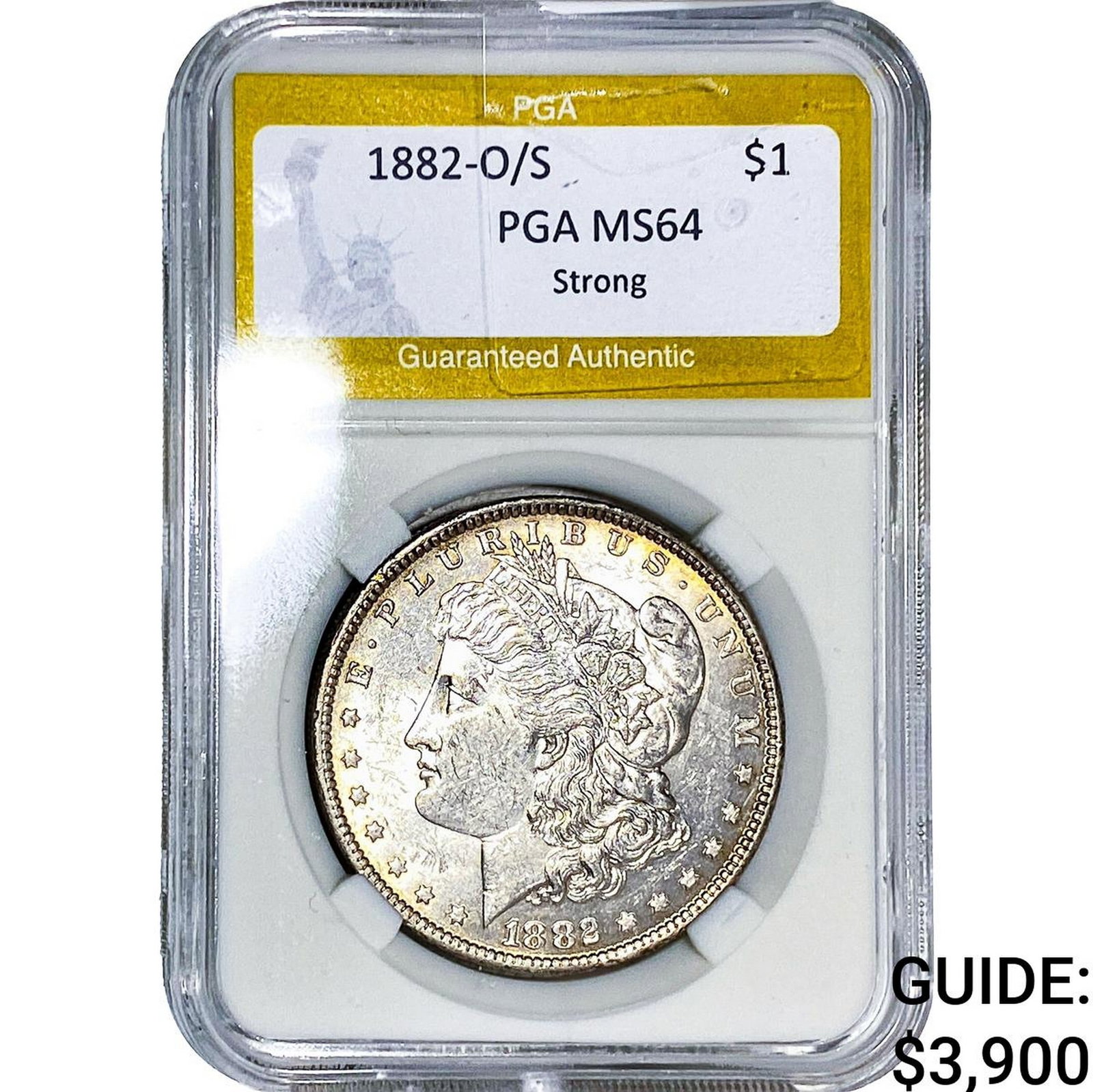 1882-O/S Morgan Silver Dollar PGA MS64 (1 of 2)