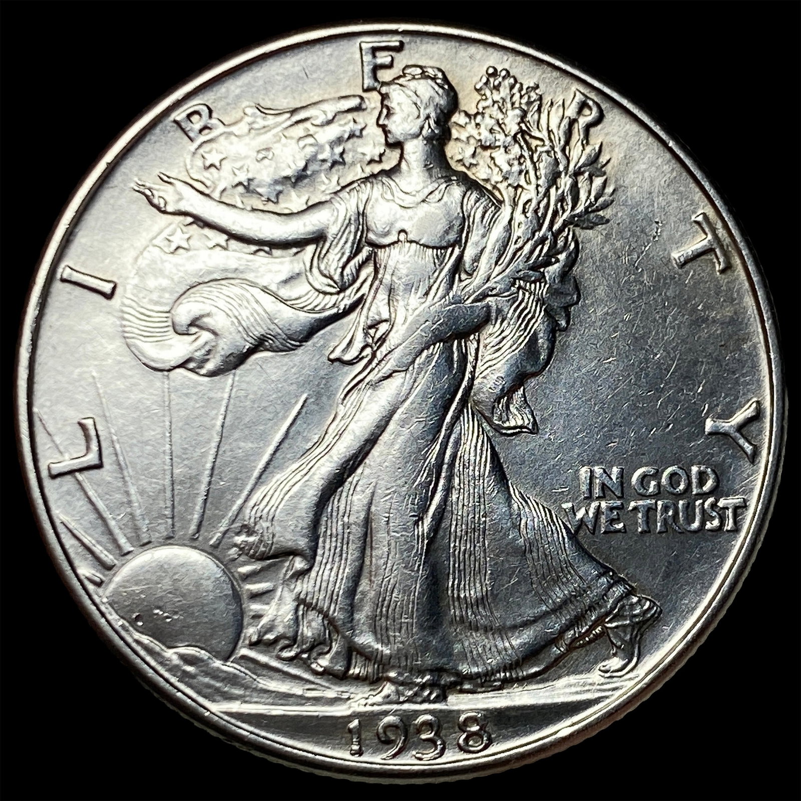 1938-D Silver Walking Liberty Half Dollar UNCIRCULATED (1 of 2)
