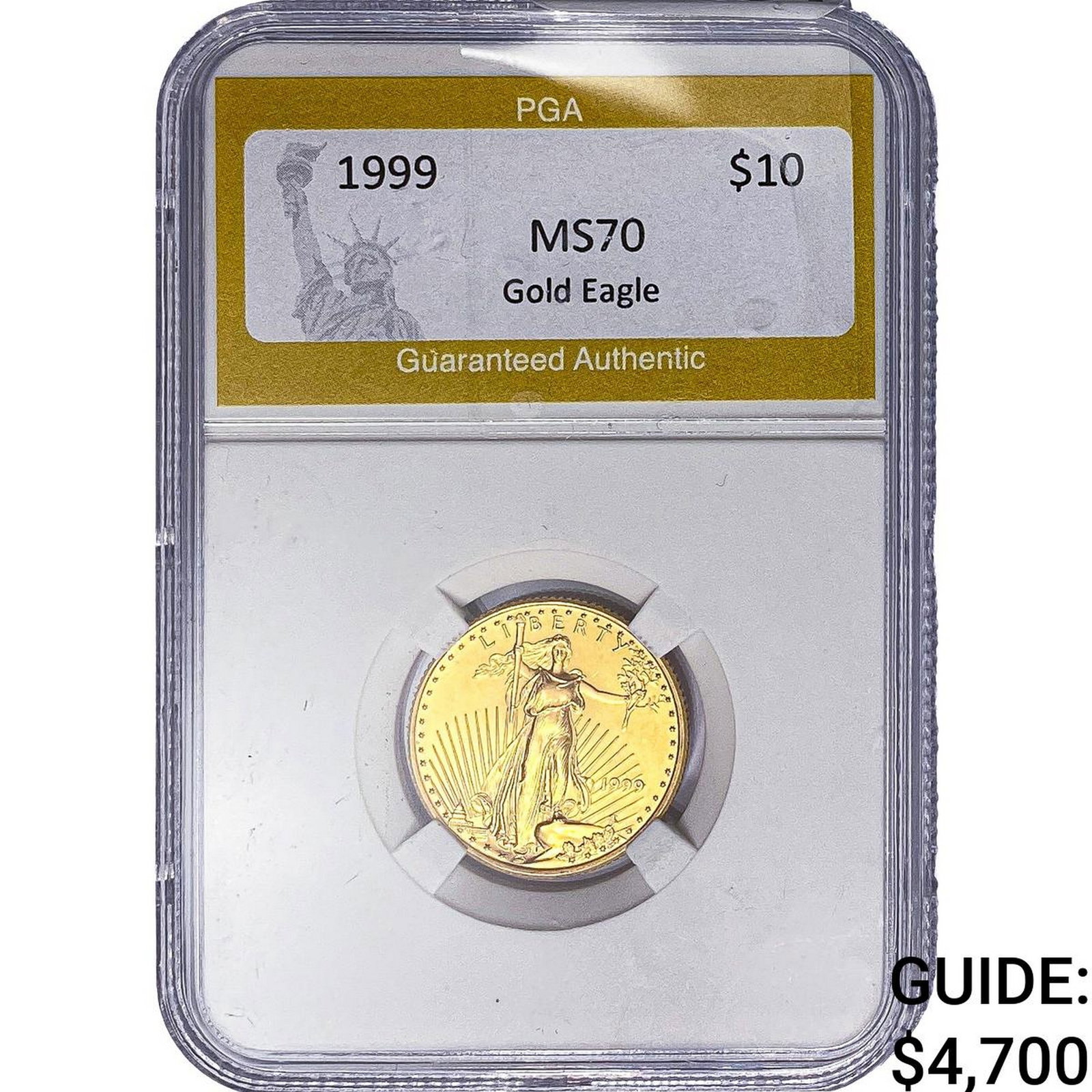 1999 1/4oz $10 Gold Eagle PGA MS70 (1 of 2)