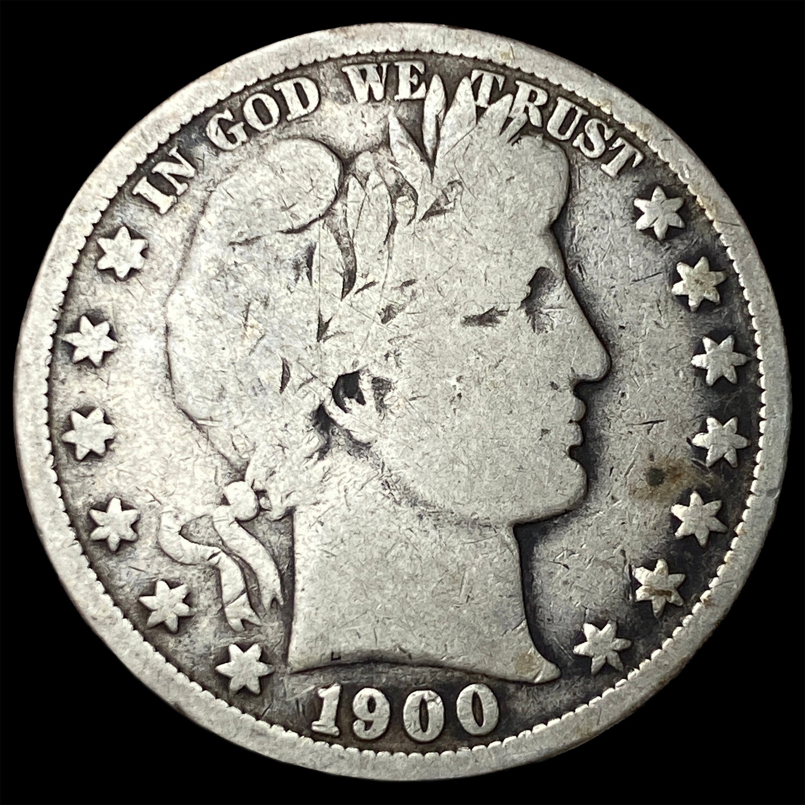 1900-S Silver Barber Half Dollar NICELY CIRCULATED (1 of 2)