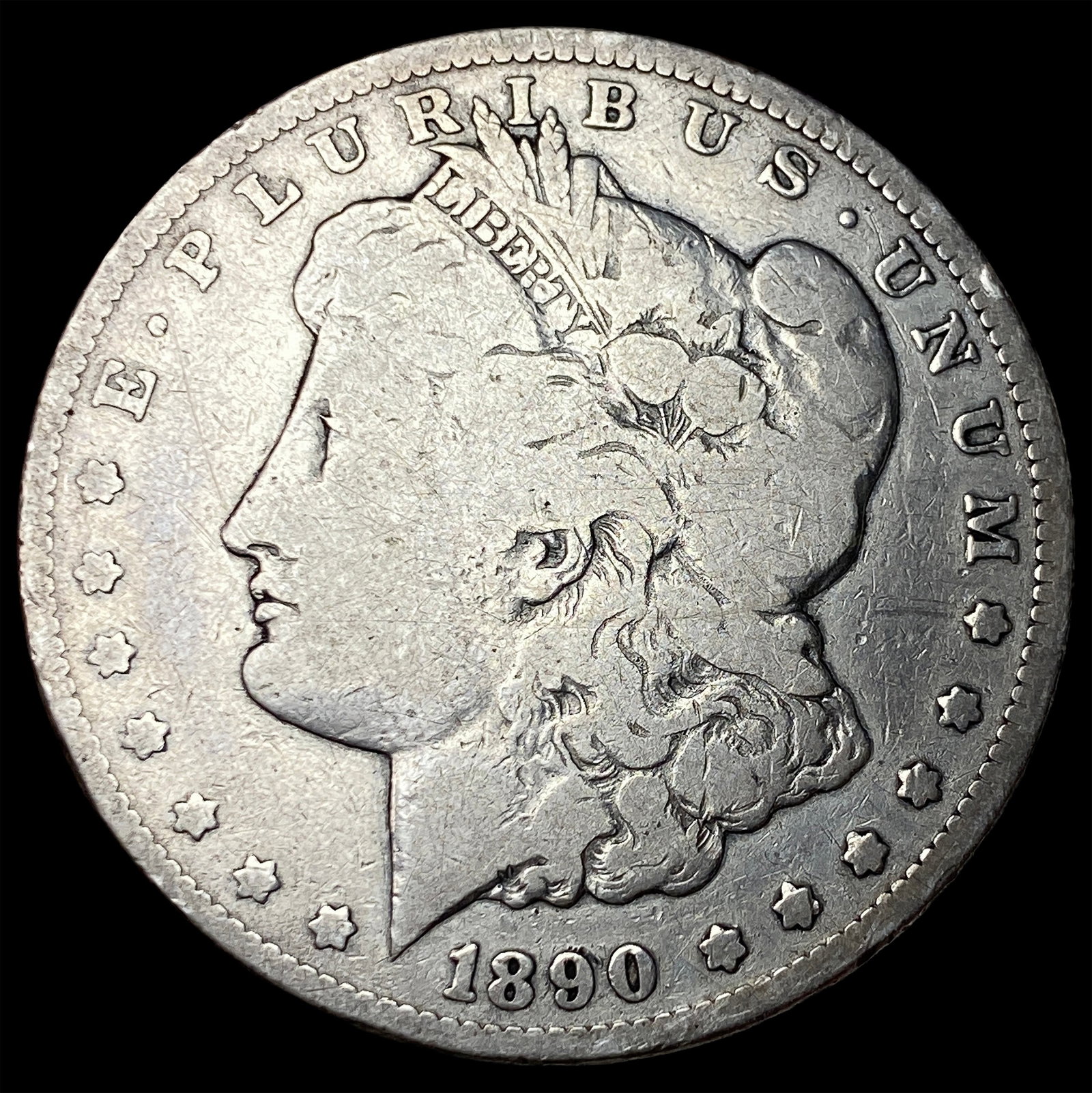 1890-CC Silver Morgan Dollar LIGHTLY CIRCULATED: 1890-CC Silver Morgan Dollar LIGHTLY CIRCULATED