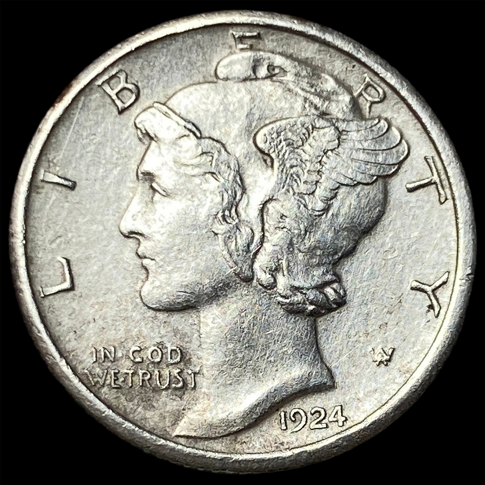 1924-S Silver Mercury Dime UNCIRCULATED: 1924-S Silver Mercury Dime UNCIRCULATED