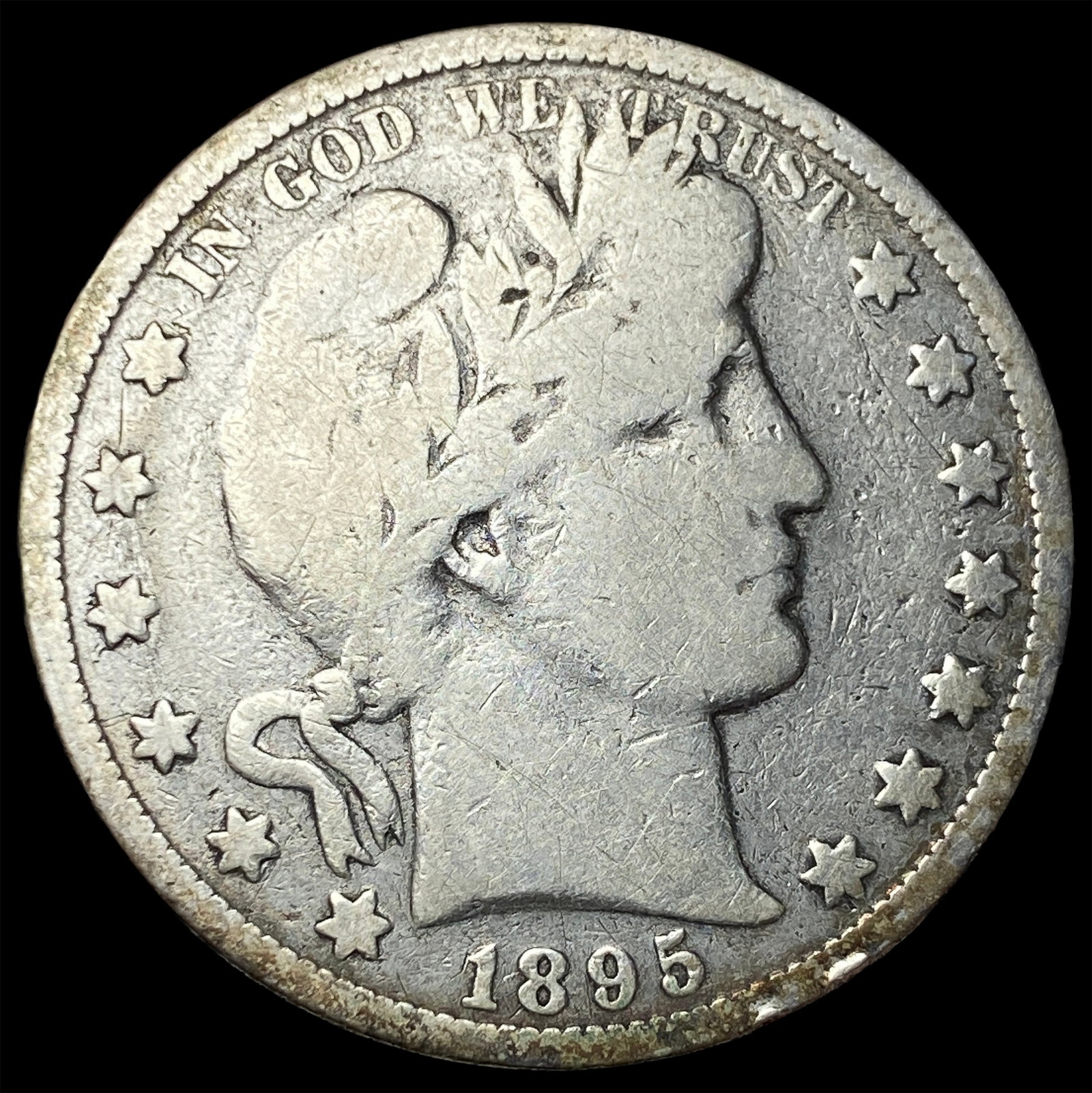 1895-O Silver Barber Half Dollar LIGHTLY CIRCULATED: 1895-O Silver Barber Half Dollar LIGHTLY CIRCULATED