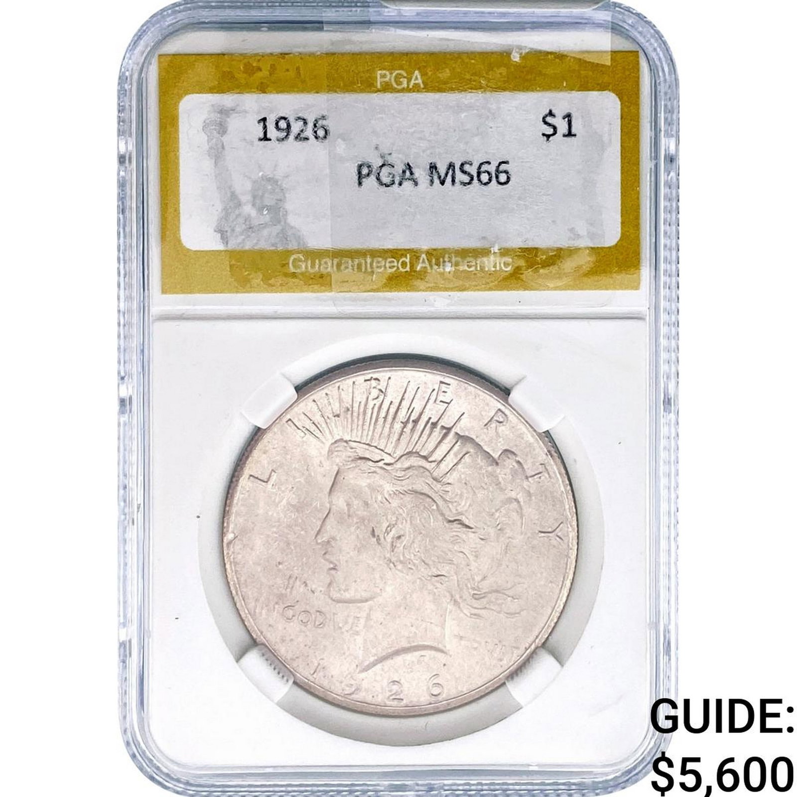 1926 Silver Peace Dollar PGA MS66 (1 of 2)