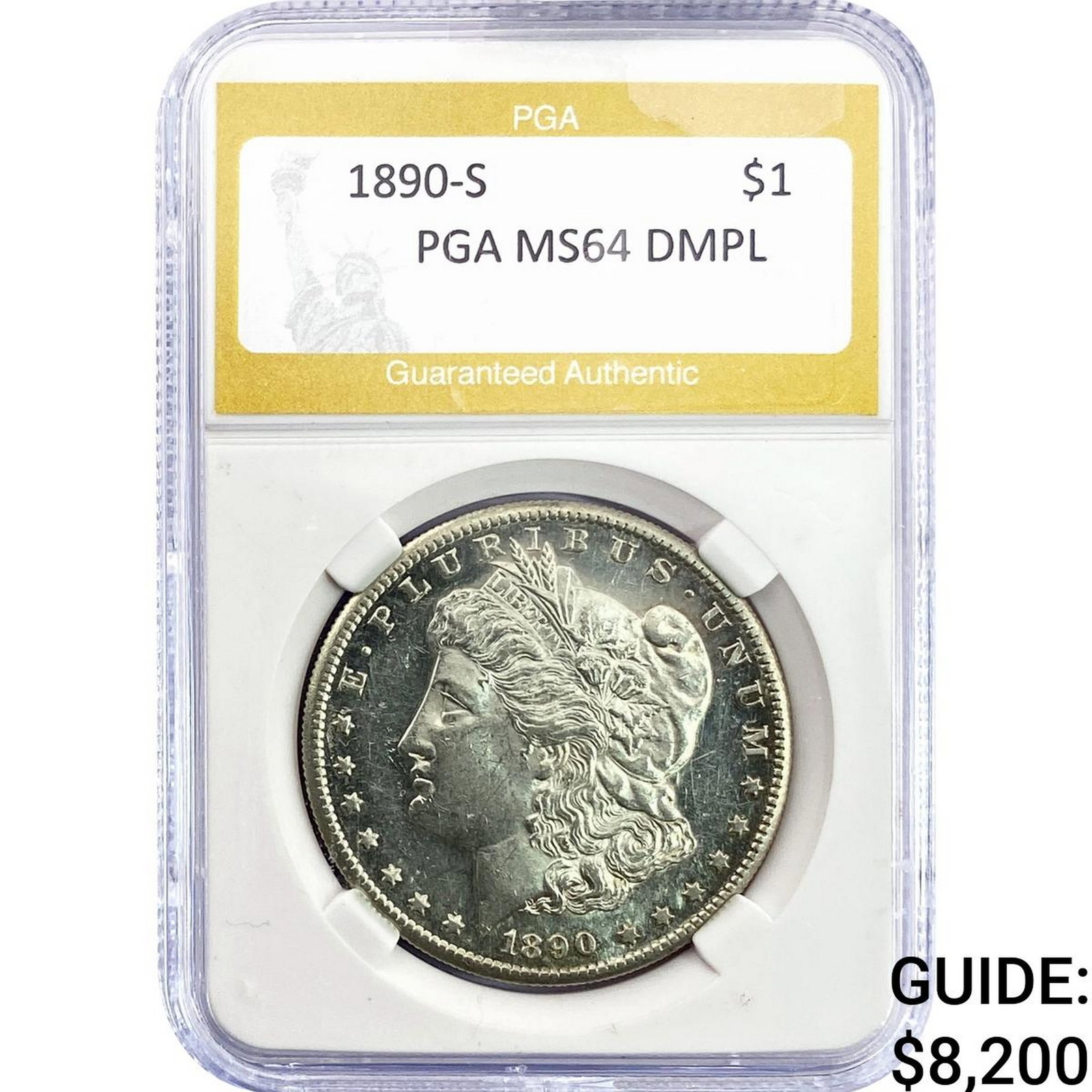 1890-S Morgan Silver Dollar PGA MS64 DMPL (1 of 2)