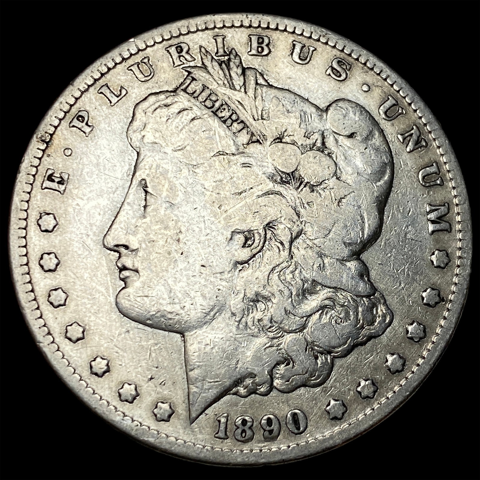 1890-CC Silver Morgan Dollar LIGHTLY CIRCULATED: 1890-CC Silver Morgan Dollar LIGHTLY CIRCULATED
