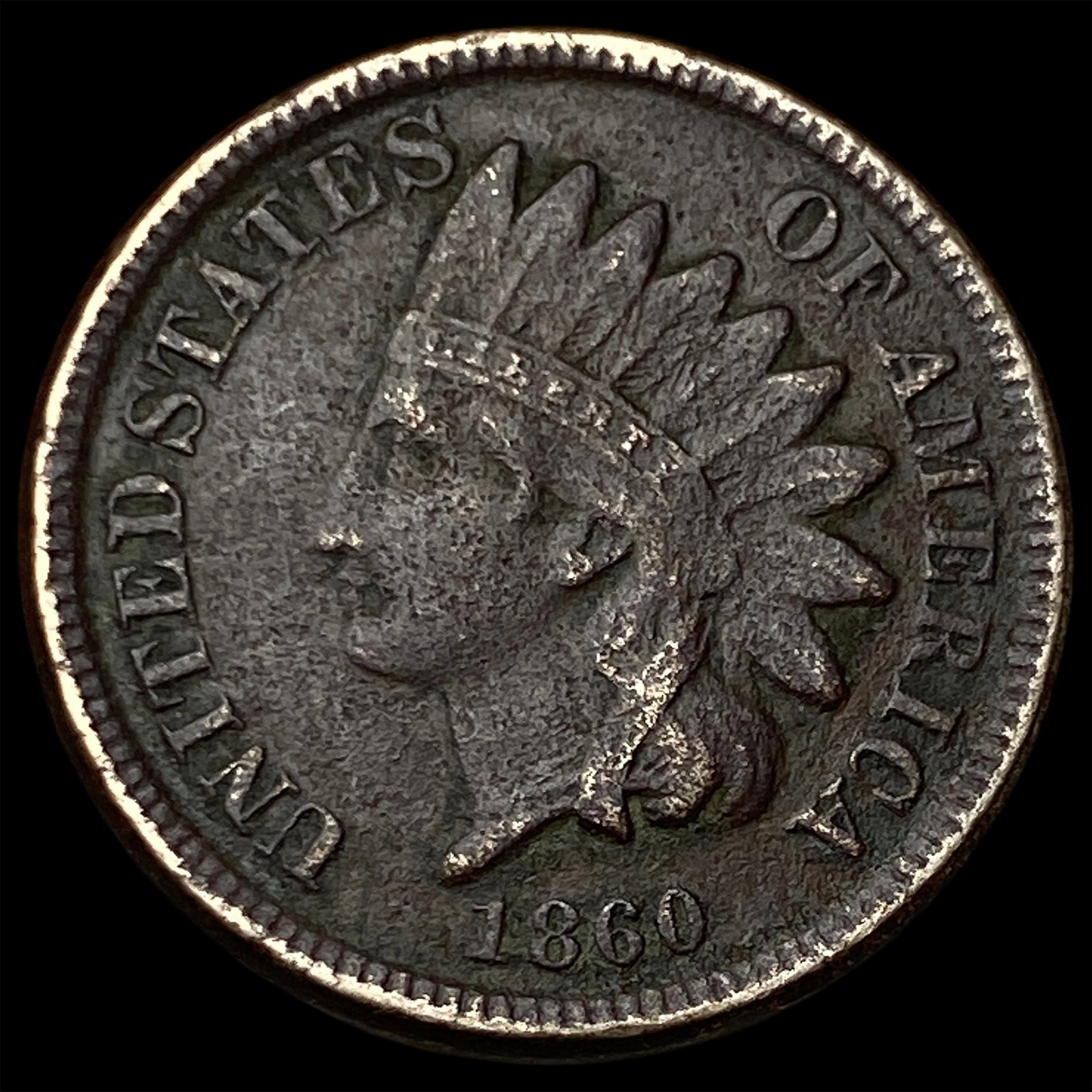 1860 Indian Head Cent HIGH GRADE (1 of 2)