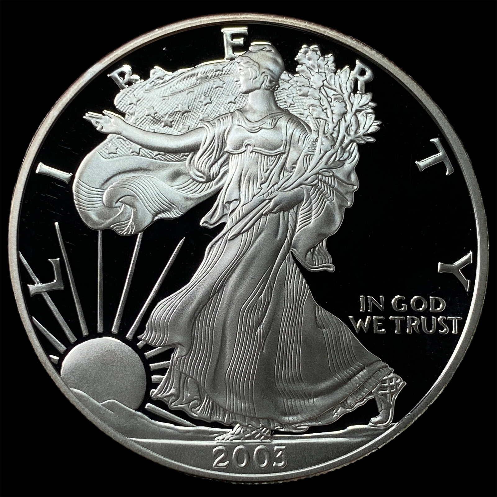 2003-W 1oz Silver American Eagle Proof $1 GEM PROOF (1 of 2)