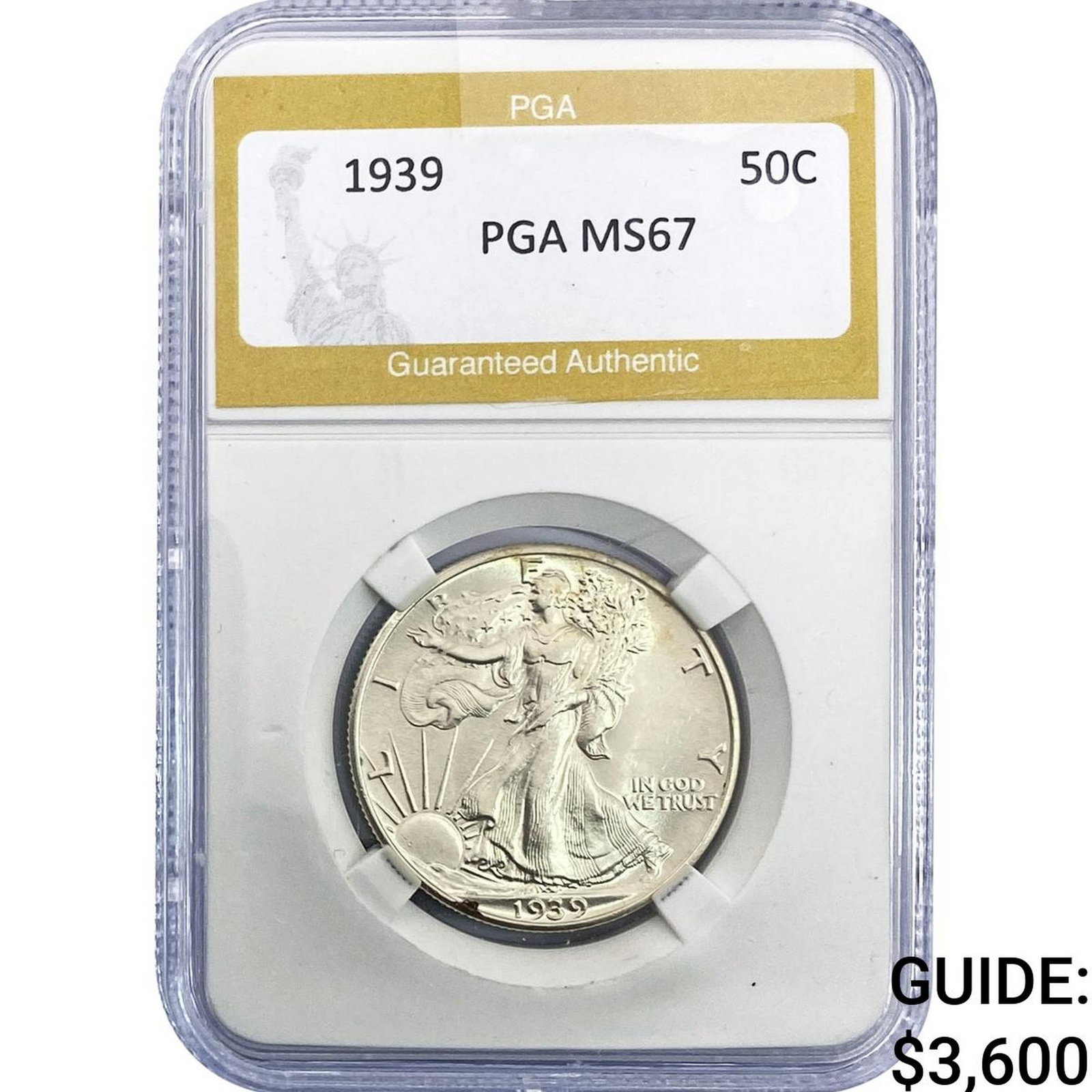 1939 Walking Liberty Half Dollar PGA MS67 (1 of 2)