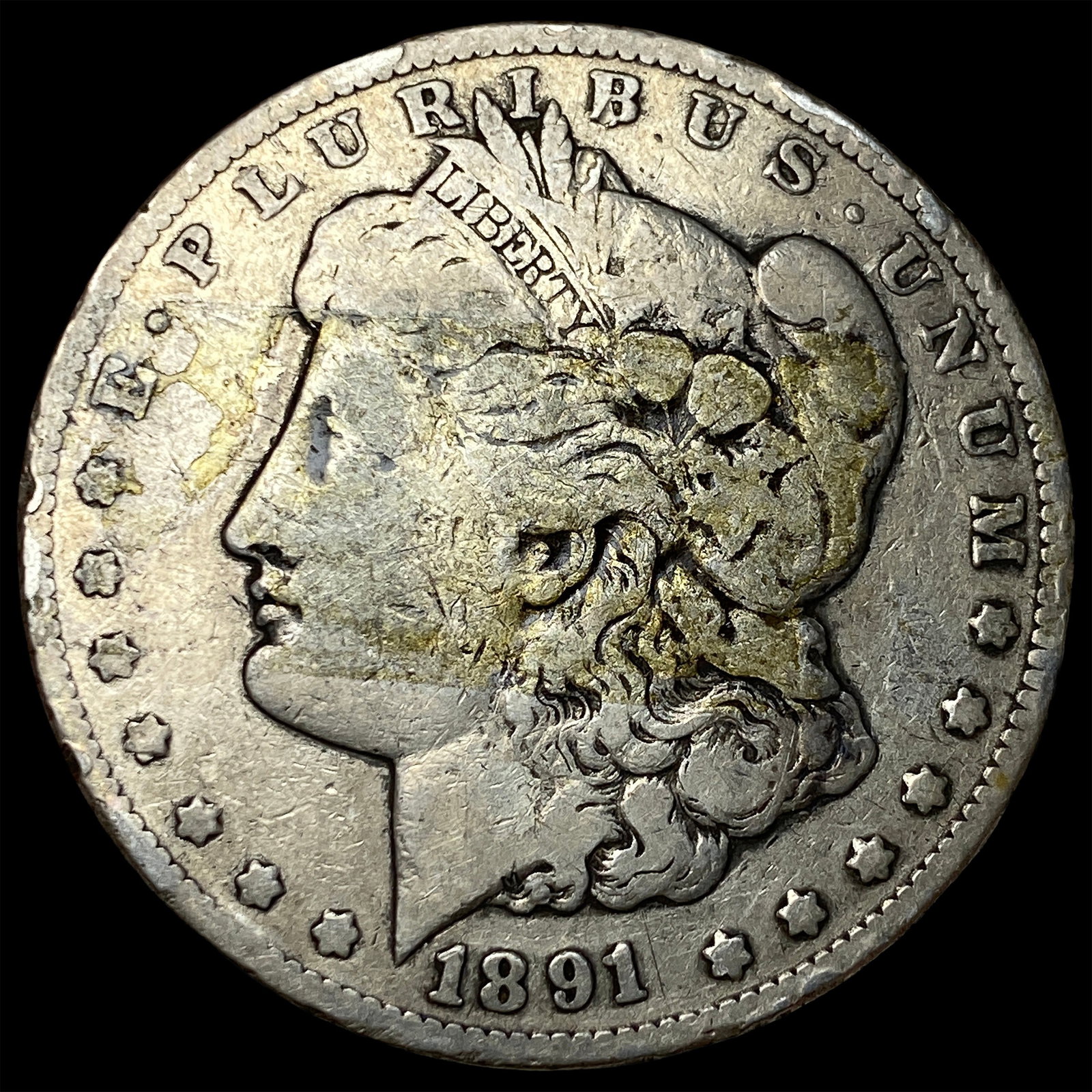 1891-CC Silver Morgan Dollar LIGHTLY CIRCULATED (1 of 2)