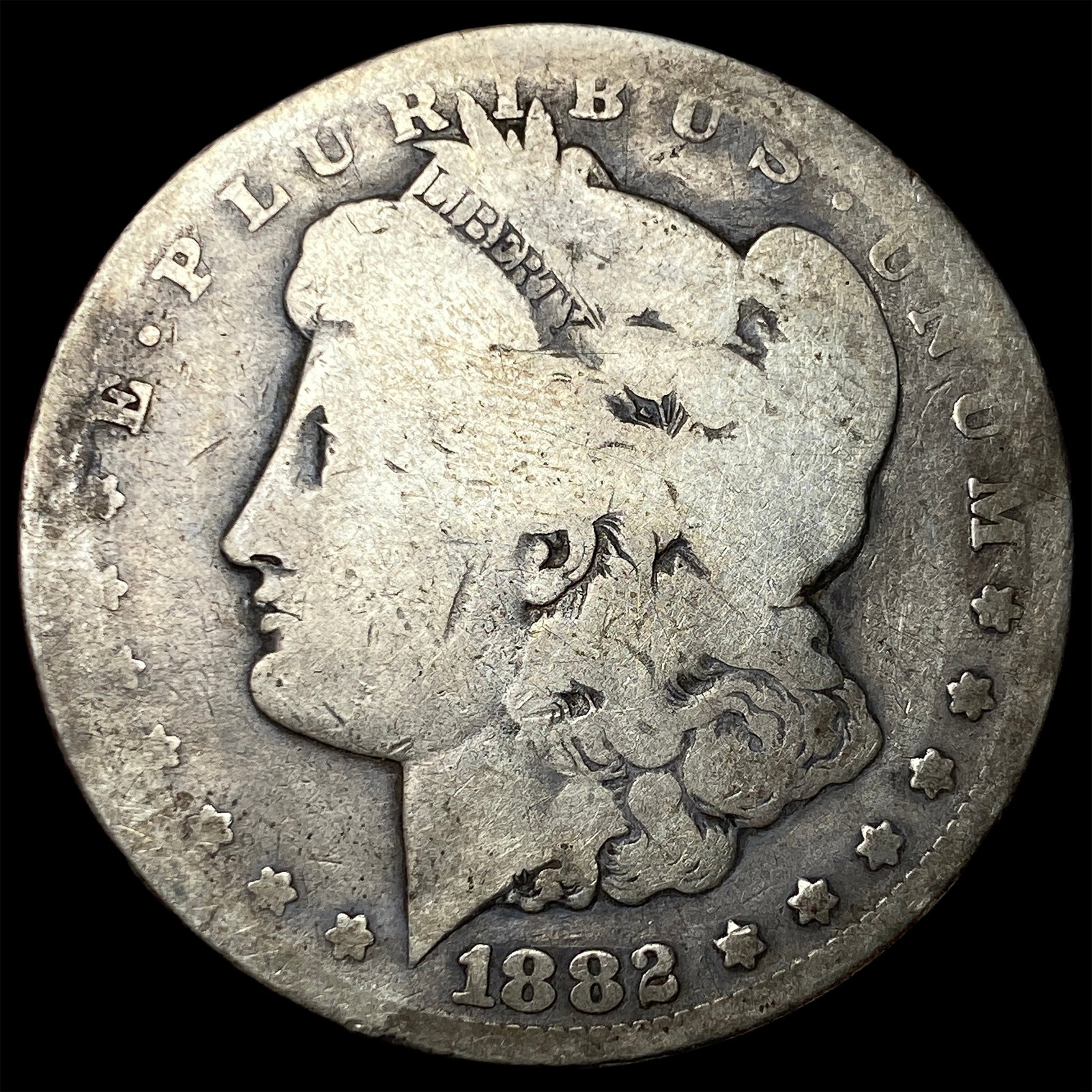 1882-CC Morgan Silver Dollar LIGHTLY CIRCULATED: 1882-CC Morgan Silver Dollar LIGHTLY CIRCULATED