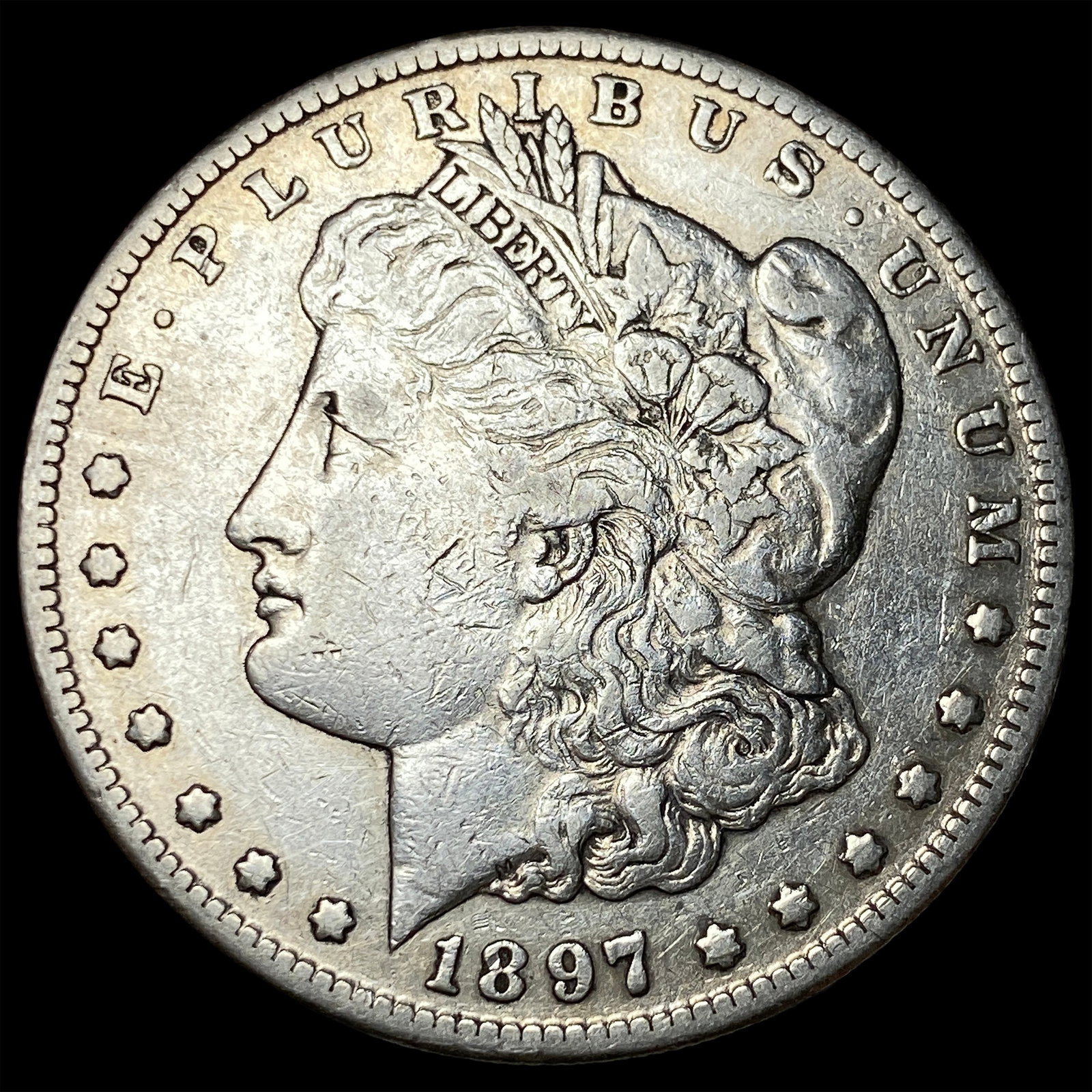 1897-S Silver Morgan Dollar NEARLY UNCIRCULATED: 1897-S Silver Morgan Dollar NEARLY UNCIRCULATED