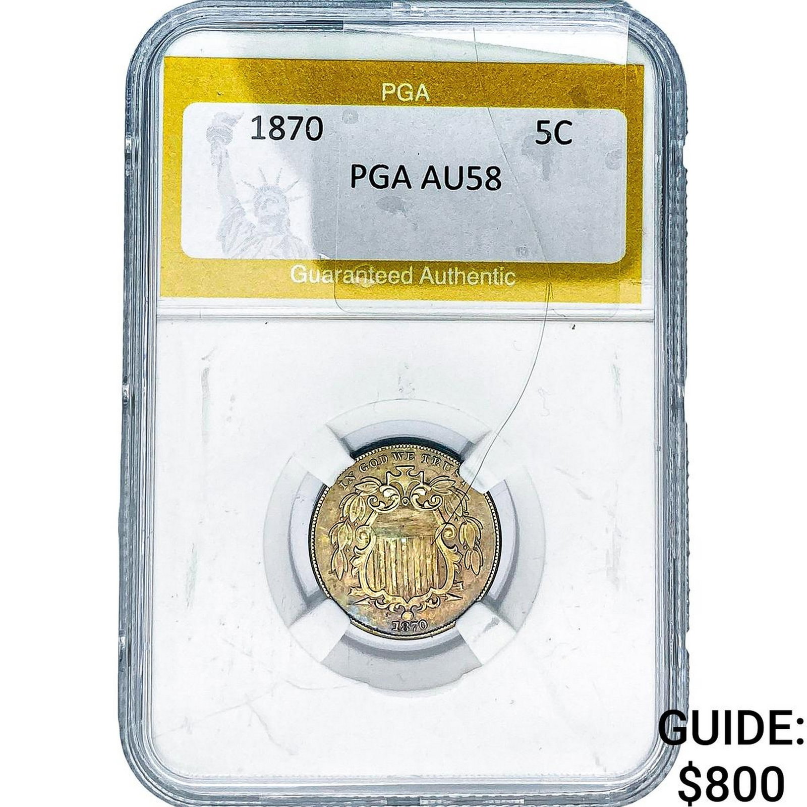 1870 Shield Nickel PGA AU58 (1 of 2)