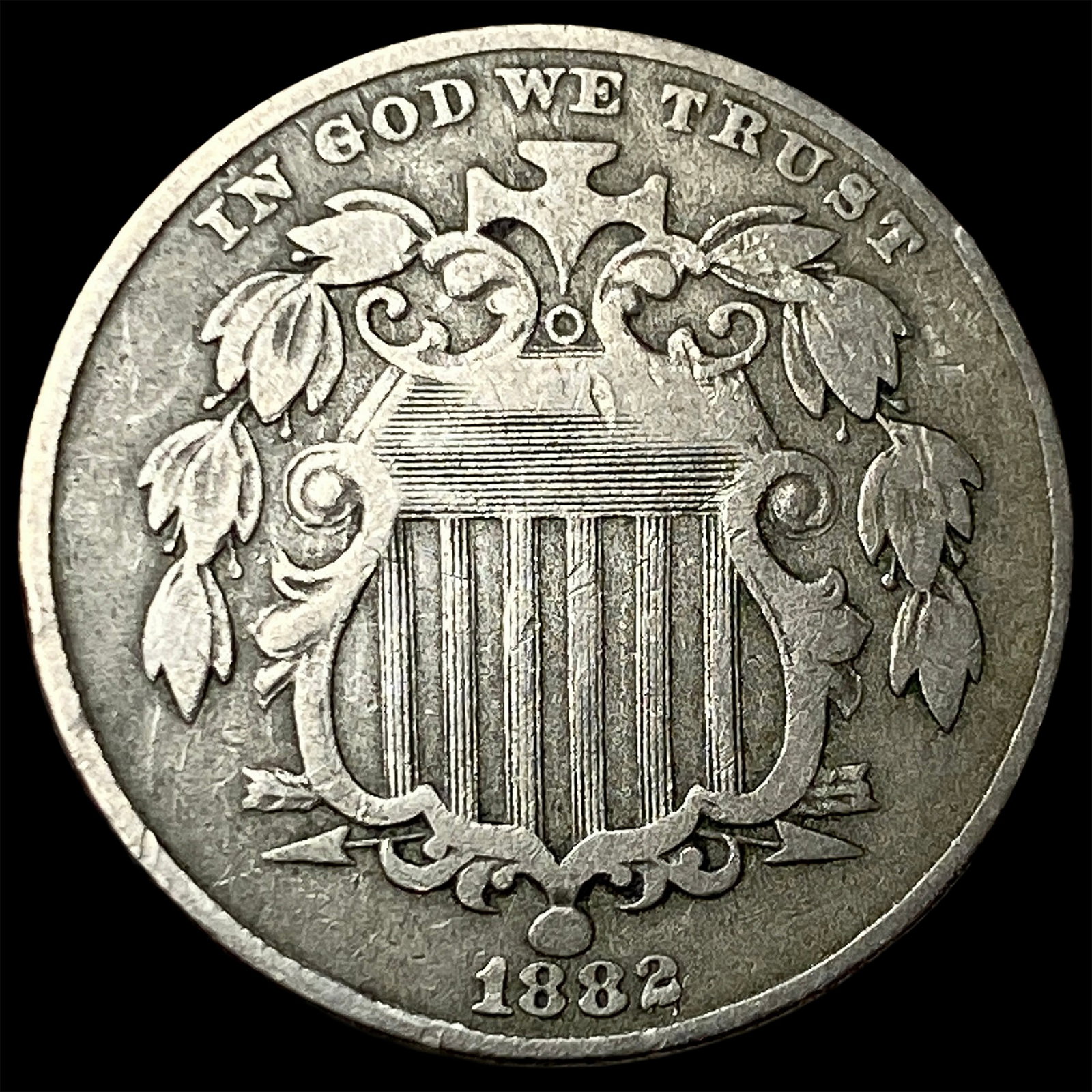 1882 Shield Nickel LIGHTLY CIRCULATED: 1882 Shield Nickel LIGHTLY CIRCULATED