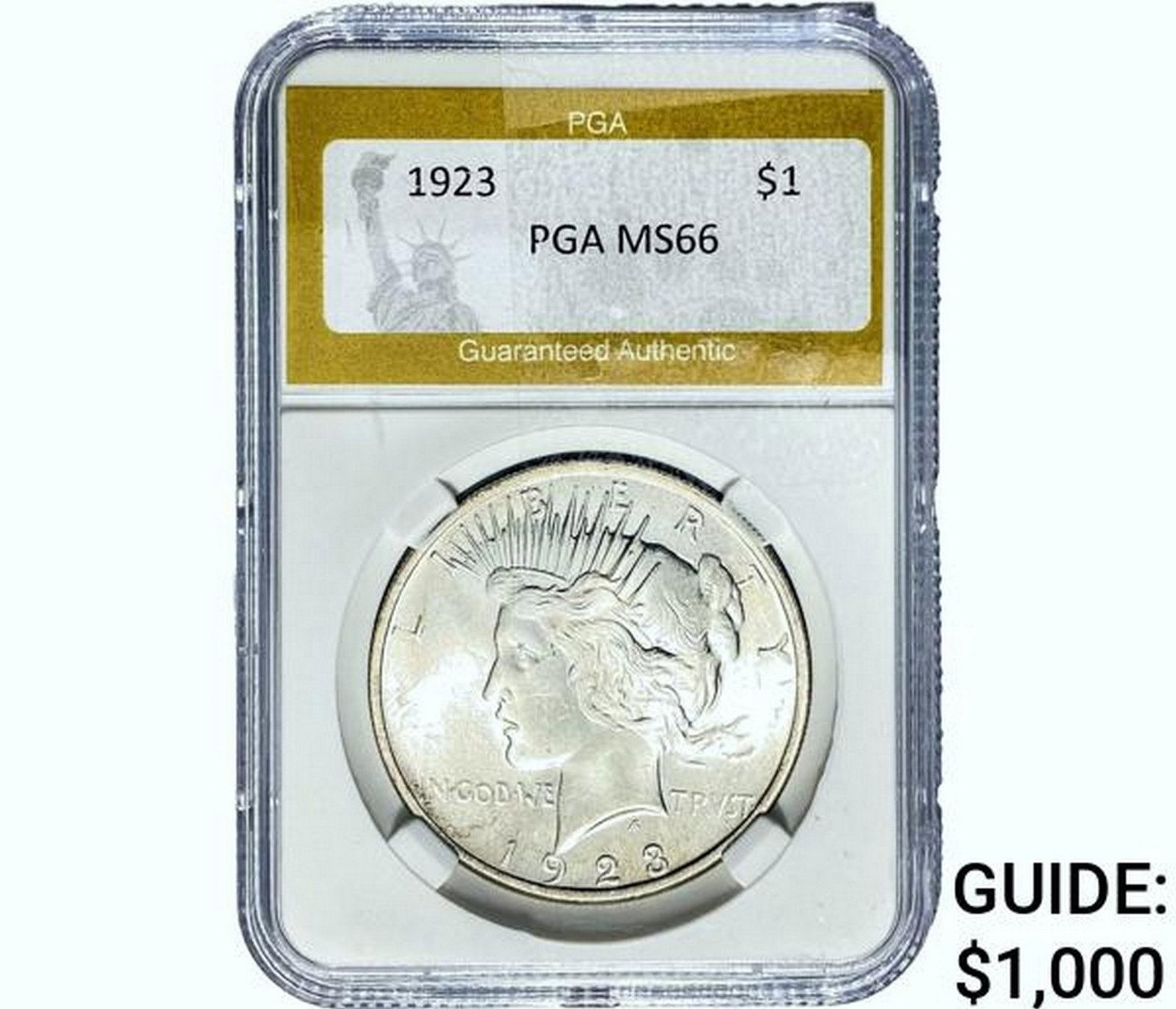 1923 Silver Peace Dollar PGA MS66 (1 of 2)