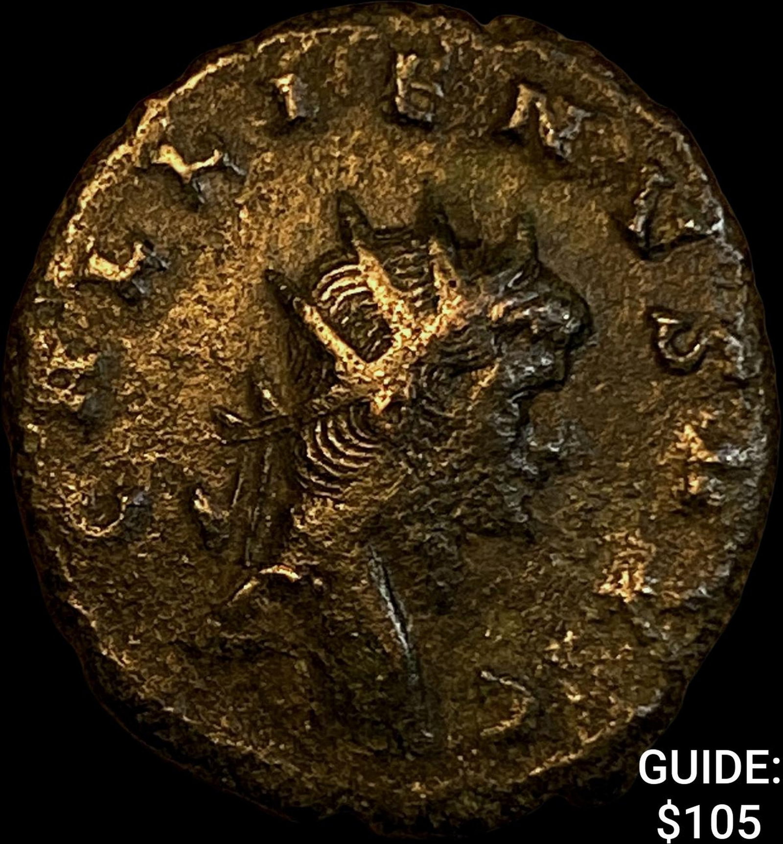 Roman Gallienus 253-268 AD Bronze Dbl Denarius CHOICE AU (1 of 2)
