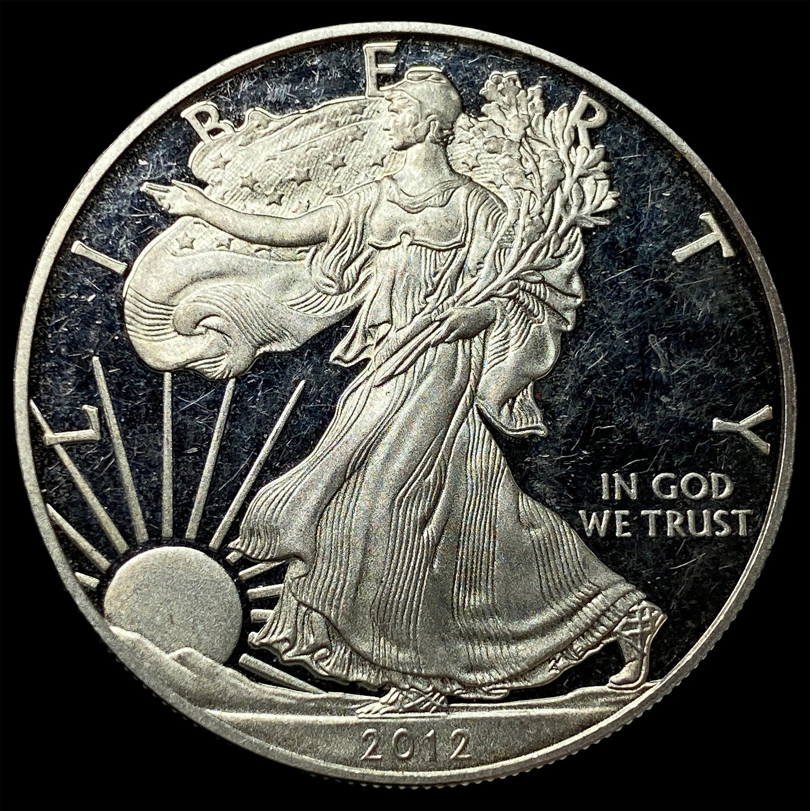 2012-W 1oz Silver American Eagle $1 GEM PROOF (1 of 2)