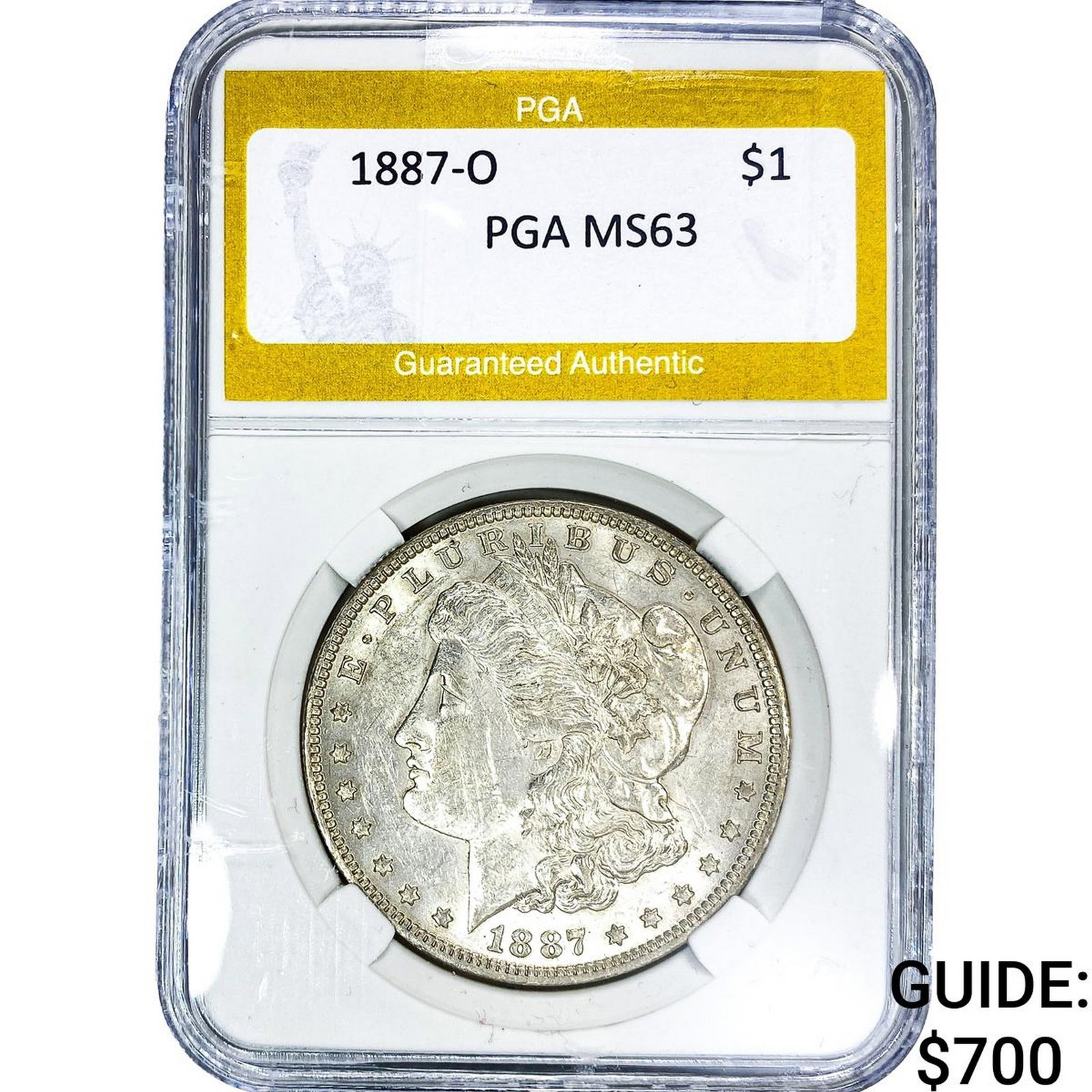 1887-O Morgan Silver Dollar PGA MS63 (1 of 2)