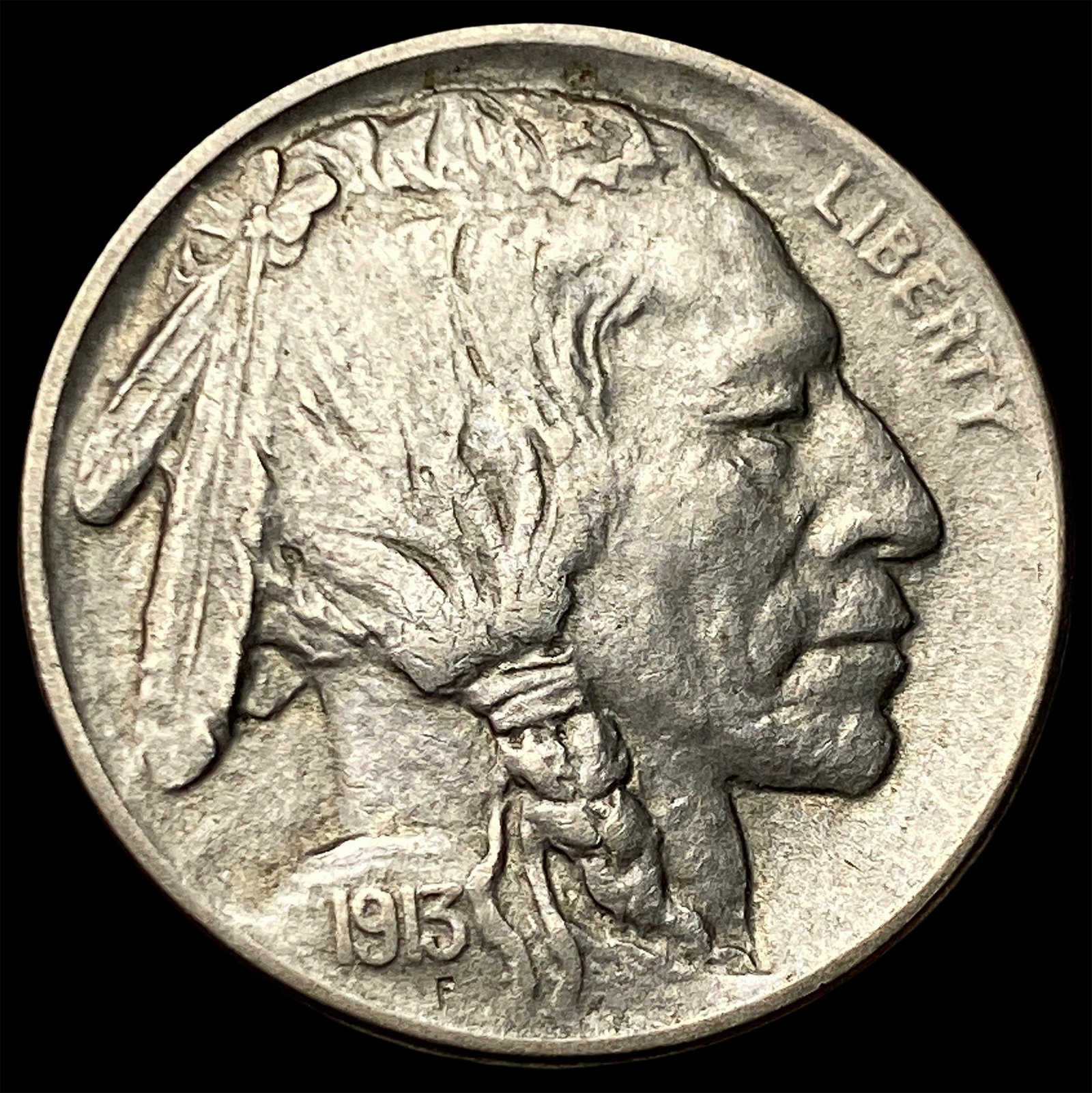 1913-D Type 1 Buffalo Nickel CLOSELY UNCIRCULATED: 1913-D Type 1 Buffalo Nickel CLOSELY UNCIRCULATED