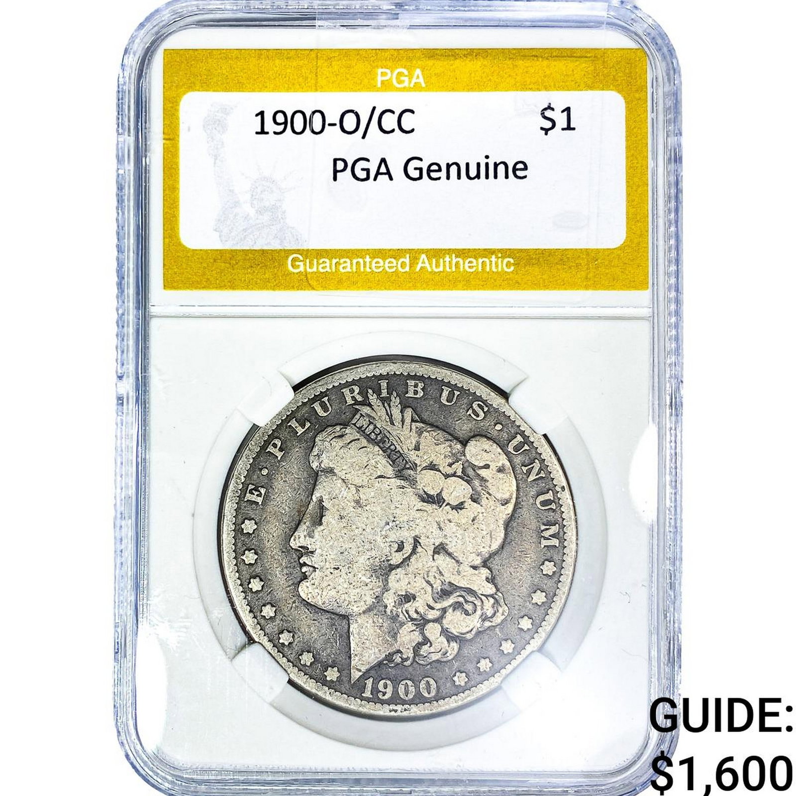 1900-O/CC Morgan Silver Dollar PGA Genuine: 1900-O/CC Morgan Silver Dollar PGA Genuine