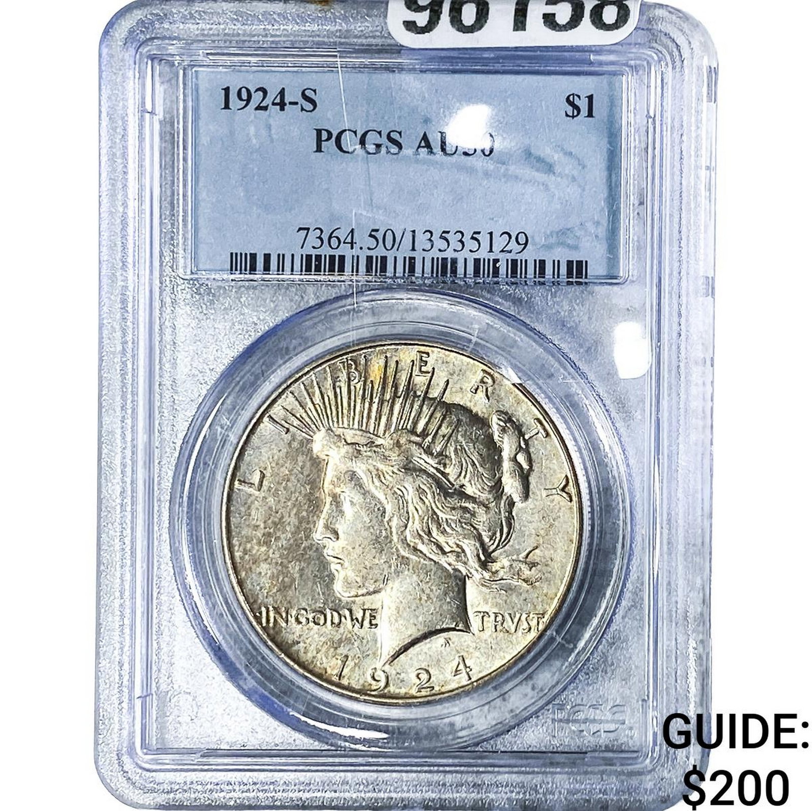 1924-S Silver Peace Dollar PCGS AU50 (1 of 2)