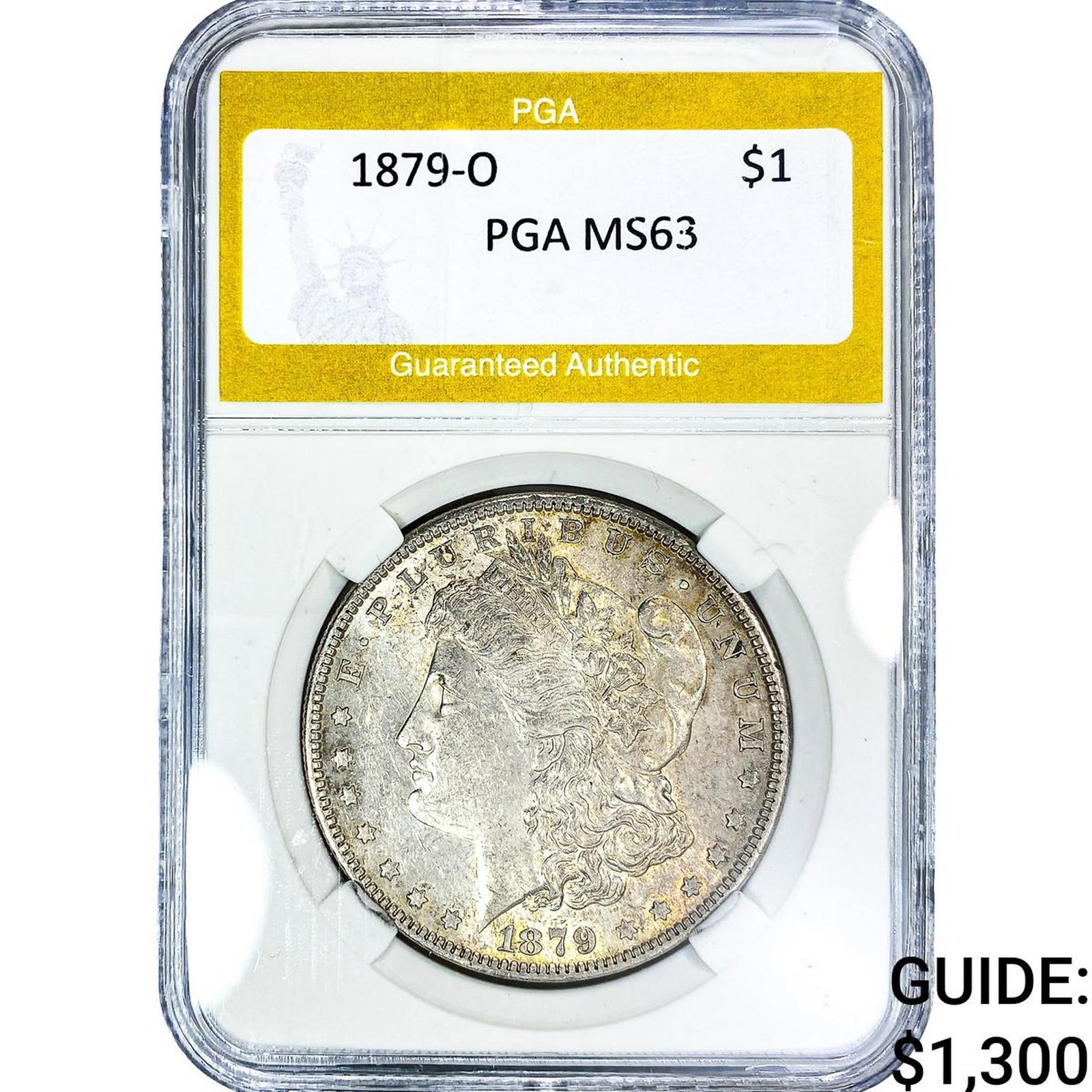 1879-O Morgan Silver Dollar PGA MS63: 1879-O Morgan Silver Dollar PGA MS63