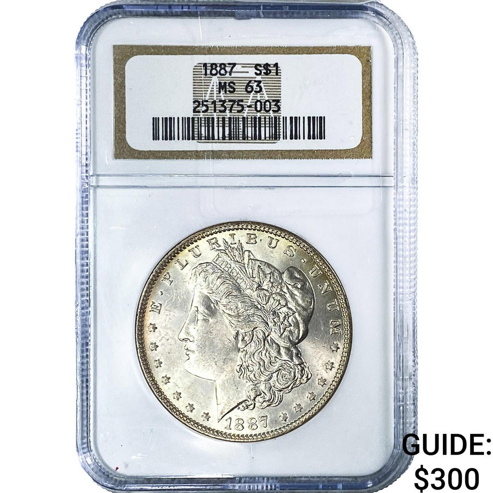 1887 Morgan Silver Dollar NGC MS63: 1887 Morgan Silver Dollar NGC MS63