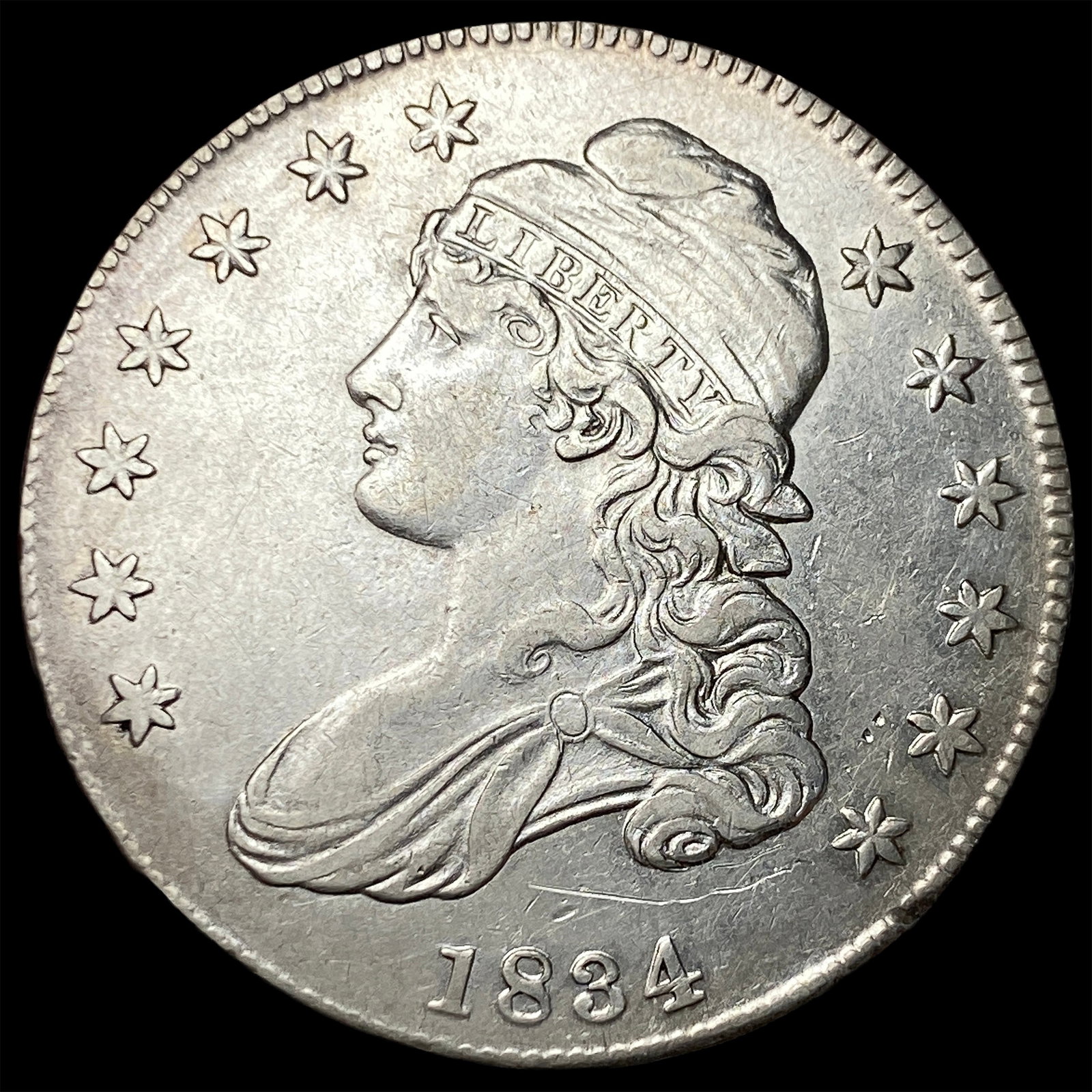 1834 Silver Capped Bust Half Dollar CLOSELY UNCIRCULATED (1 of 2)