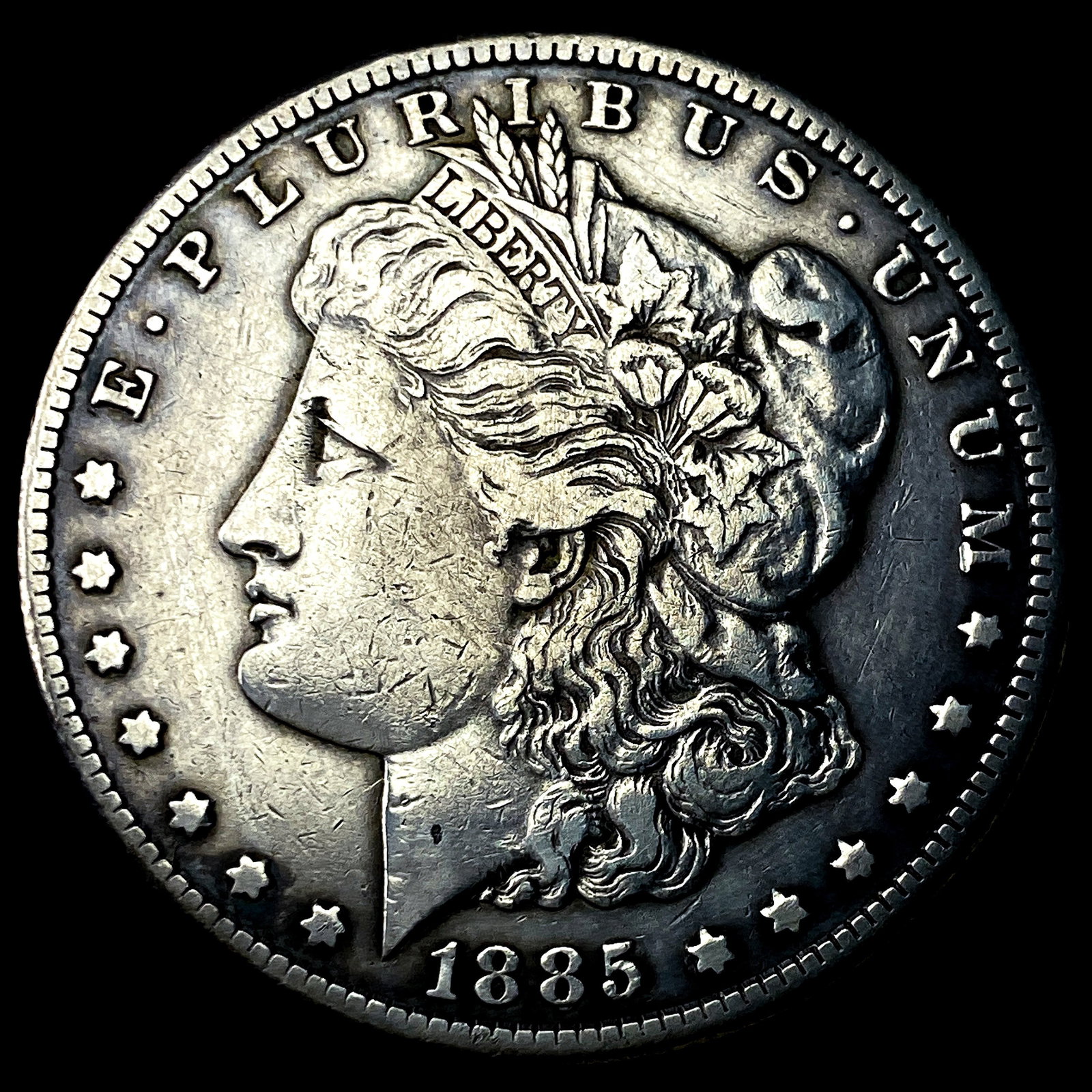 1885-CC Silver Morgan Dollar NEARLY UNCIRCULATED: 1885-CC Silver Morgan Dollar NEARLY UNCIRCULATED