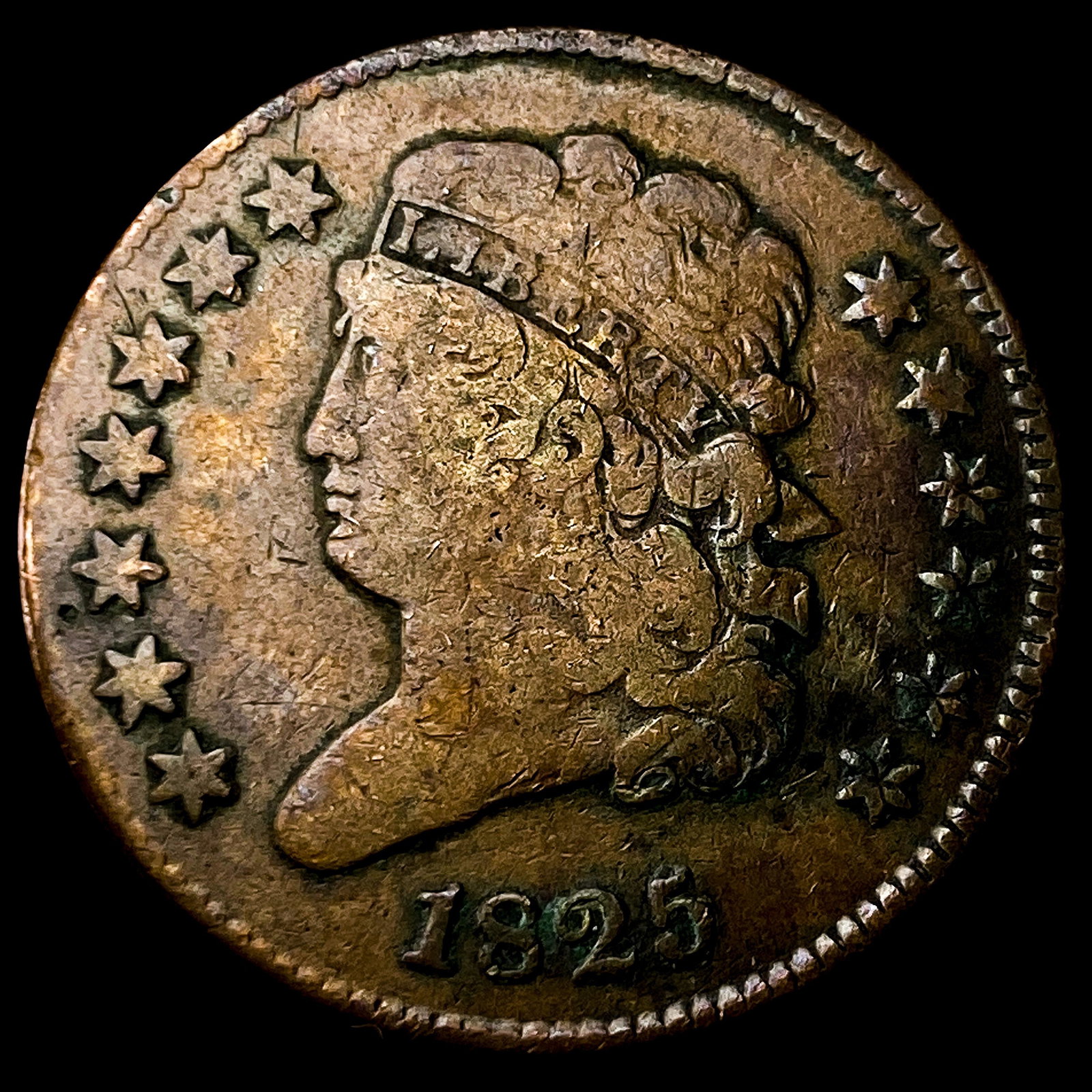 1825 Classic Head Half Cent LIGHTLY CIRCULATED (1 of 2)