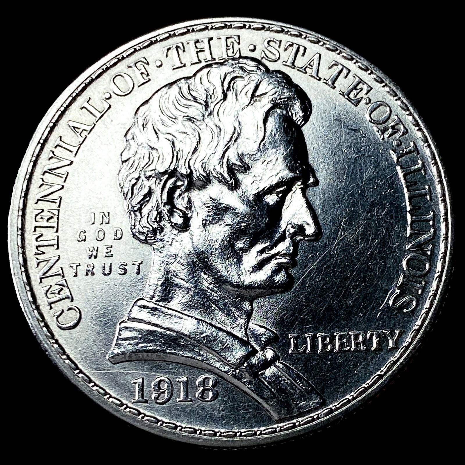 1918 Silver Illinois Half Dollar GEM BU (1 of 2)