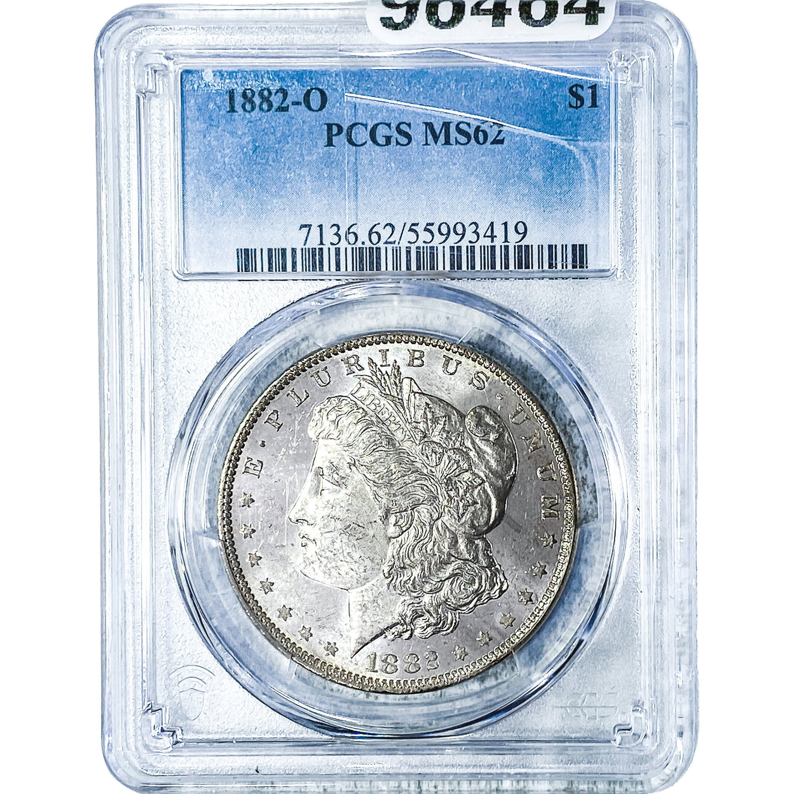 1882-O Morgan Silver Dollar PCGS MS63: 1882-O Morgan Silver Dollar PCGS MS63