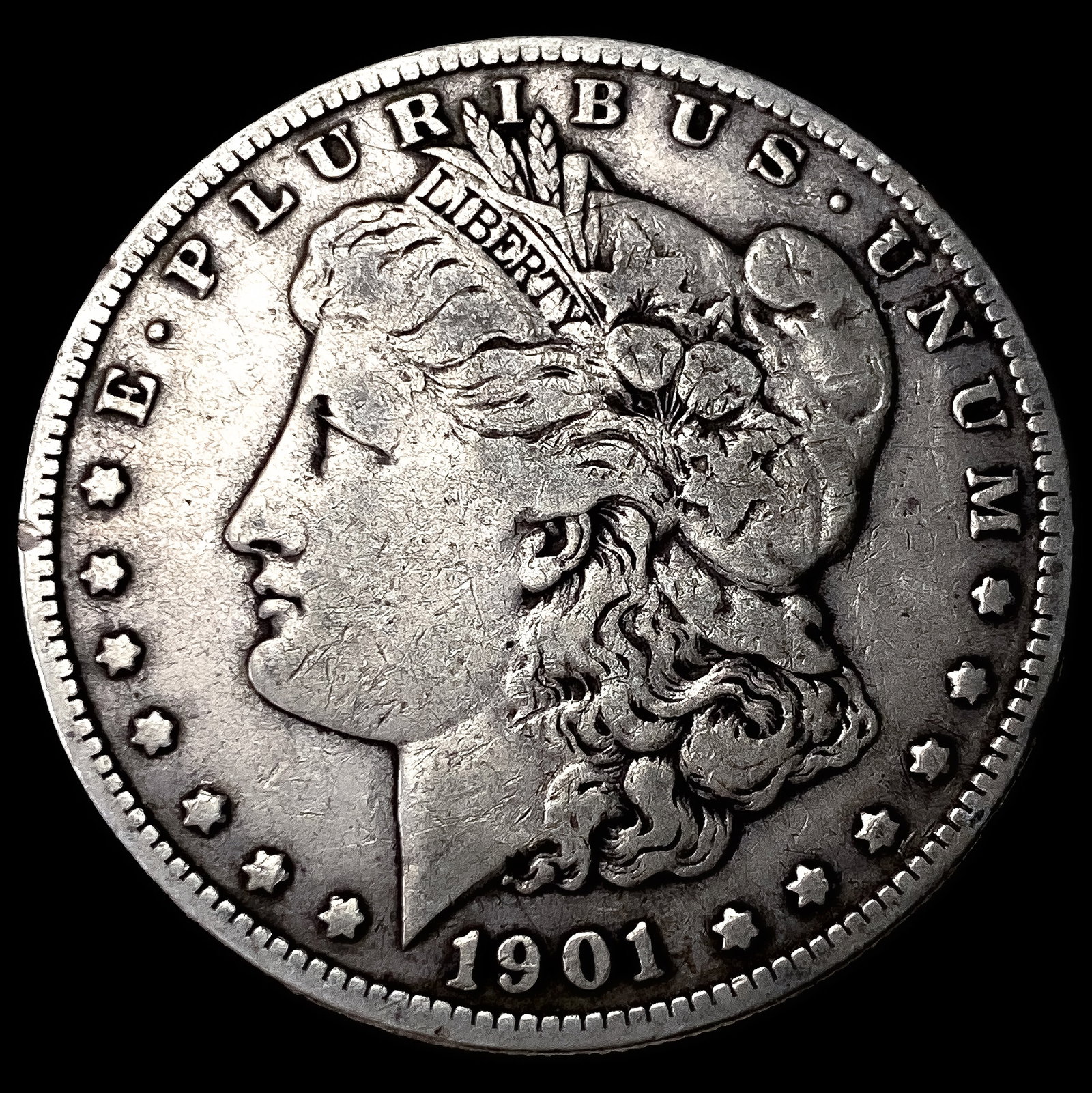 1901-S Silver Morgan Dollar NEARLY UNCIRCULATED: 1901-S Silver Morgan Dollar NEARLY UNCIRCULATED