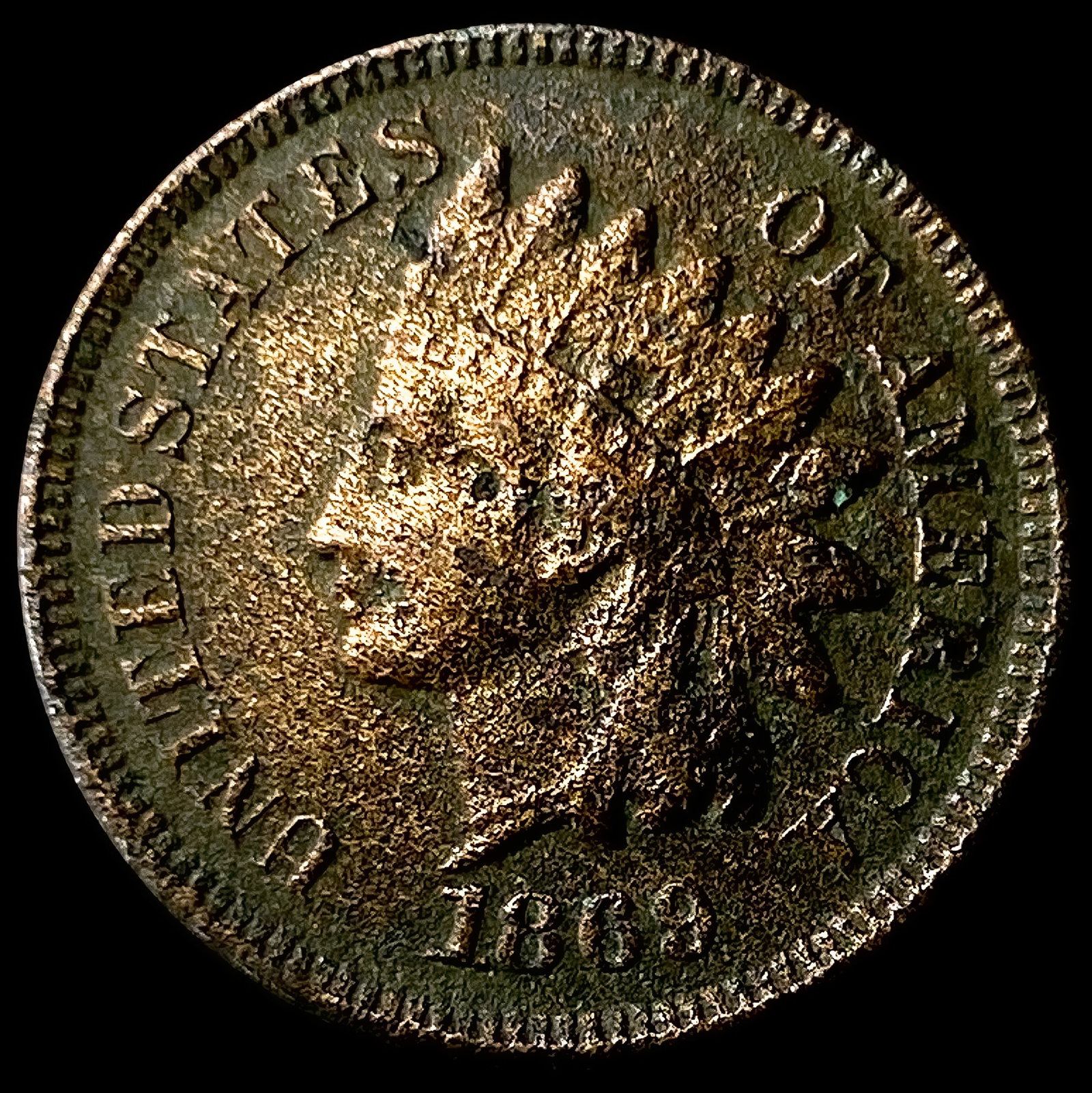 1869 Indian Head Cent LIGHTLY CIRCULATED (1 of 2)