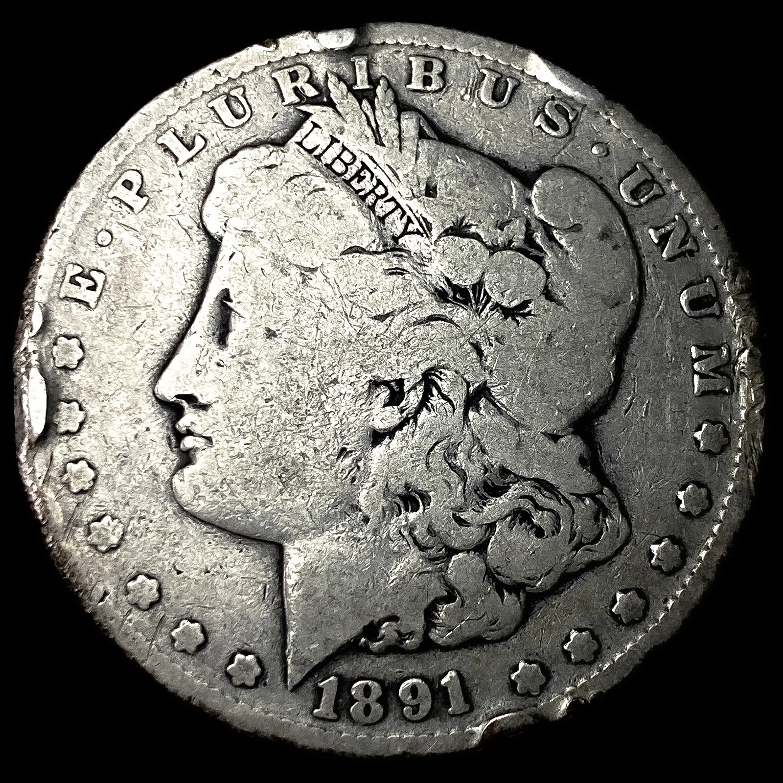 1891-CC Silver Morgan Dollar NICELY CIRCULATED: 1891-CC Silver Morgan Dollar NICELY CIRCULATED