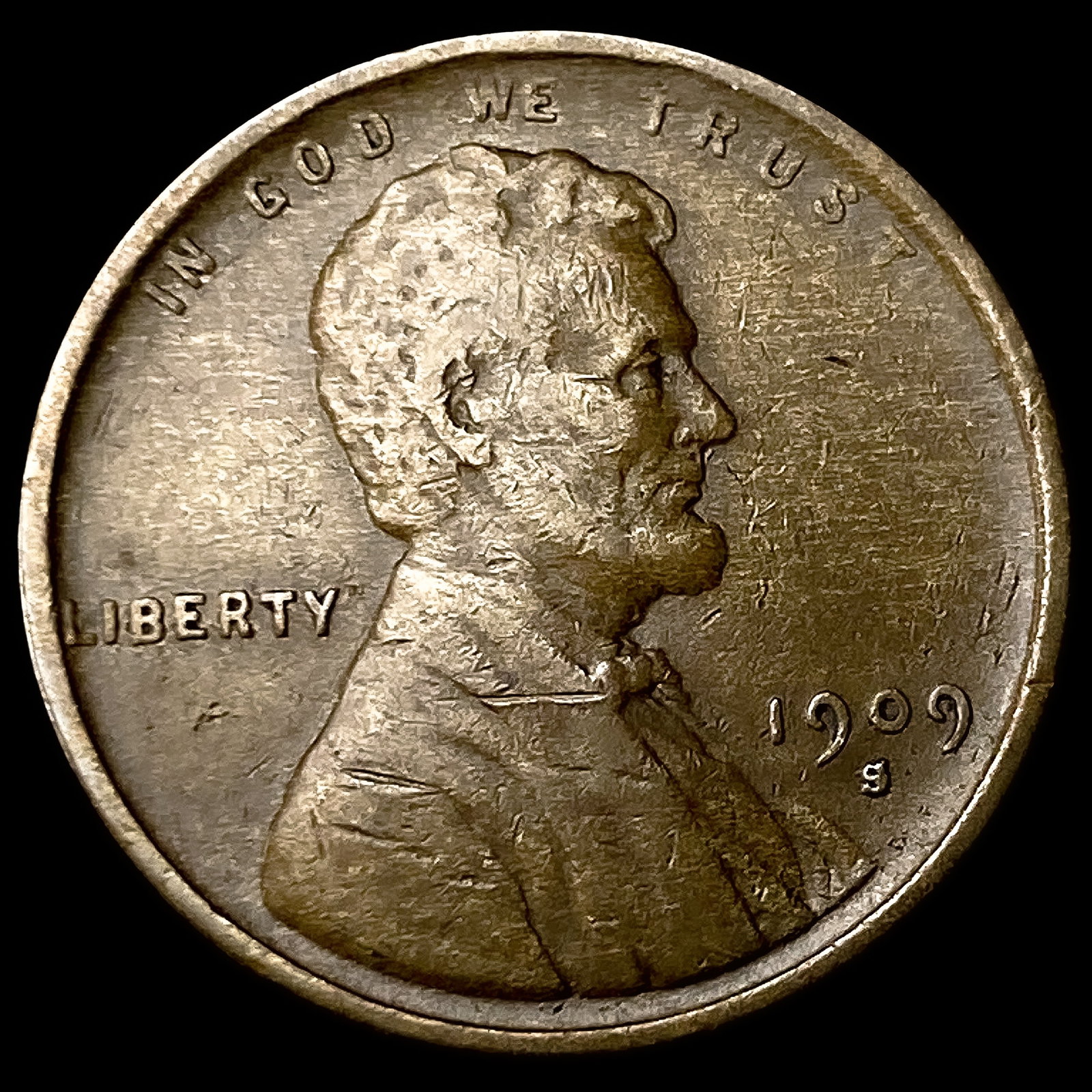 1909-S Lincoln Wheat Cent NEARLY UNCIRCULATED: 1909-S Lincoln Wheat Cent NEARLY UNCIRCULATED