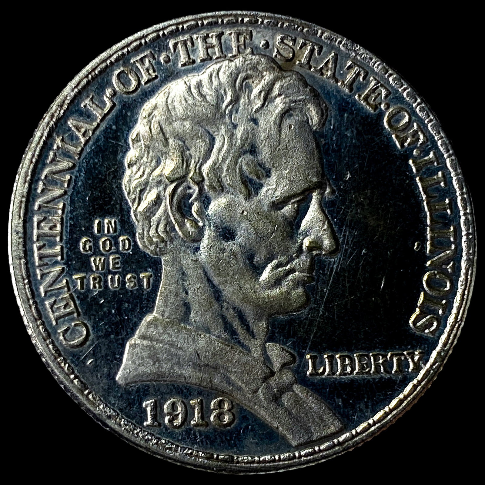 1918 Silver Illinois Half Dollar HIGH GRADE (1 of 2)