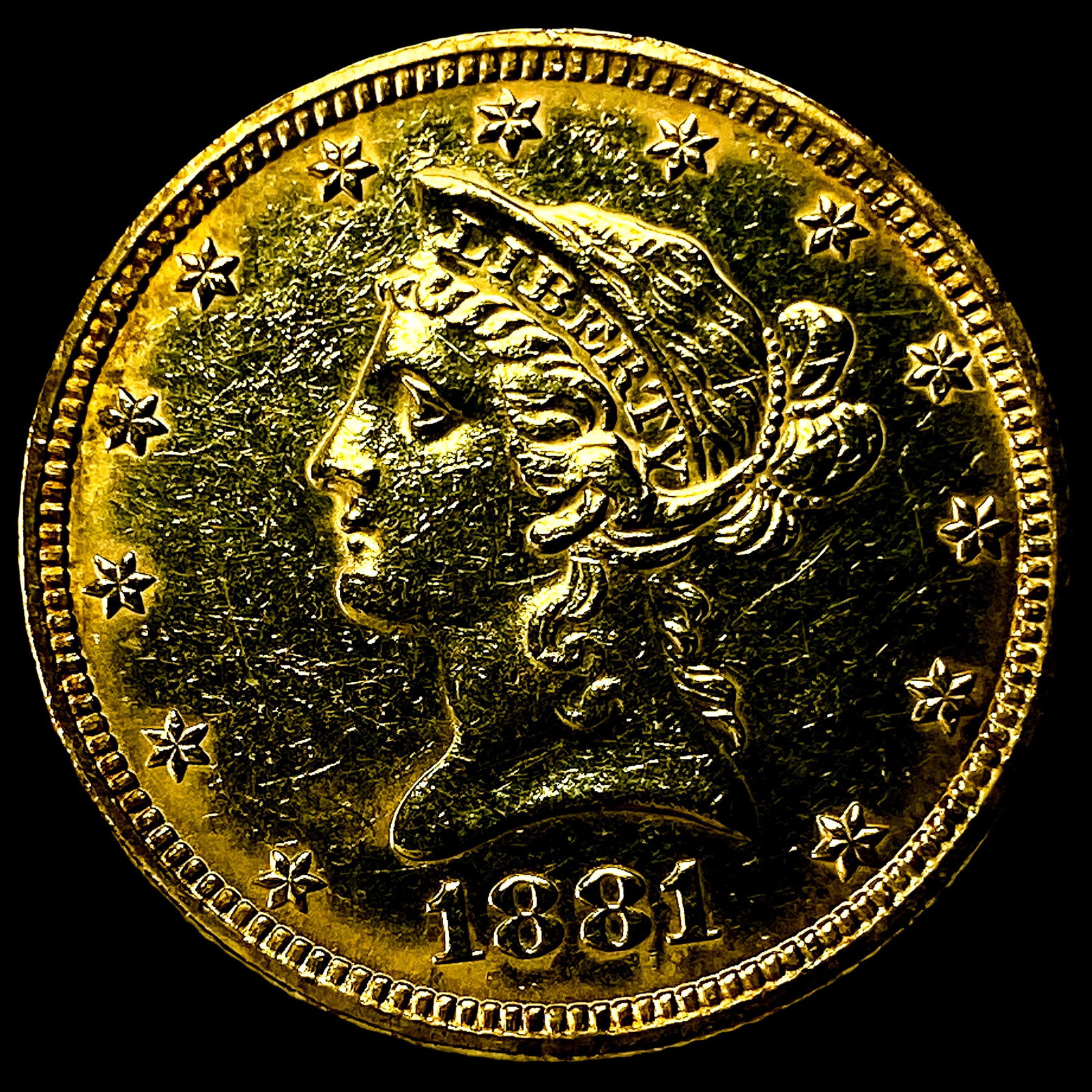 1881 Liberty Head Eagle $10 Gold GEM BU: 1881 Liberty Head Eagle $10 Gold GEM BU