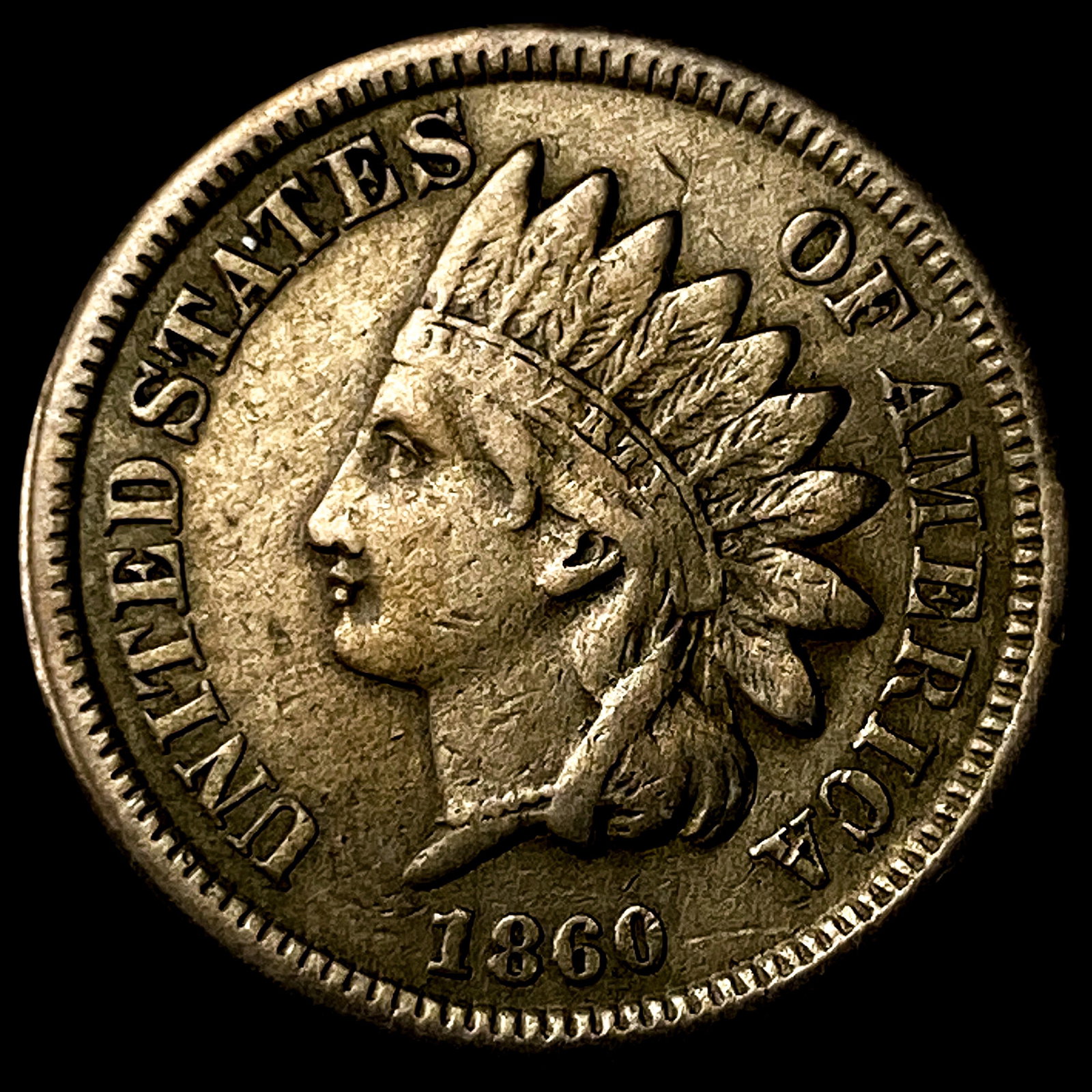 1860 Indian Head Cent NEARLY UNCIRCULATED: 1860 Indian Head Cent NEARLY UNCIRCULATED