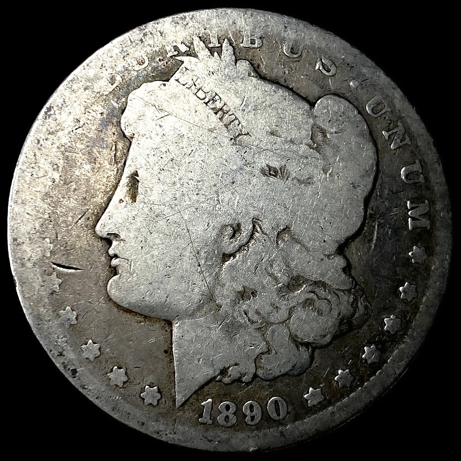 1890-CC Silver Morgan Dollar NICELY CIRCULATED: 1890-CC Silver Morgan Dollar NICELY CIRCULATED