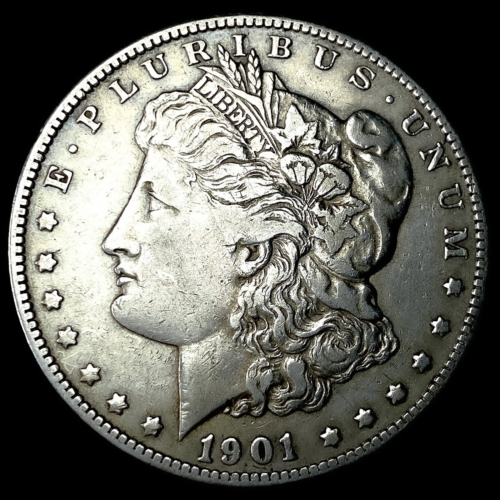 1901-S Silver Morgan Dollar LIGHTLY CIRCULATED: 1901-S Silver Morgan Dollar LIGHTLY CIRCULATED